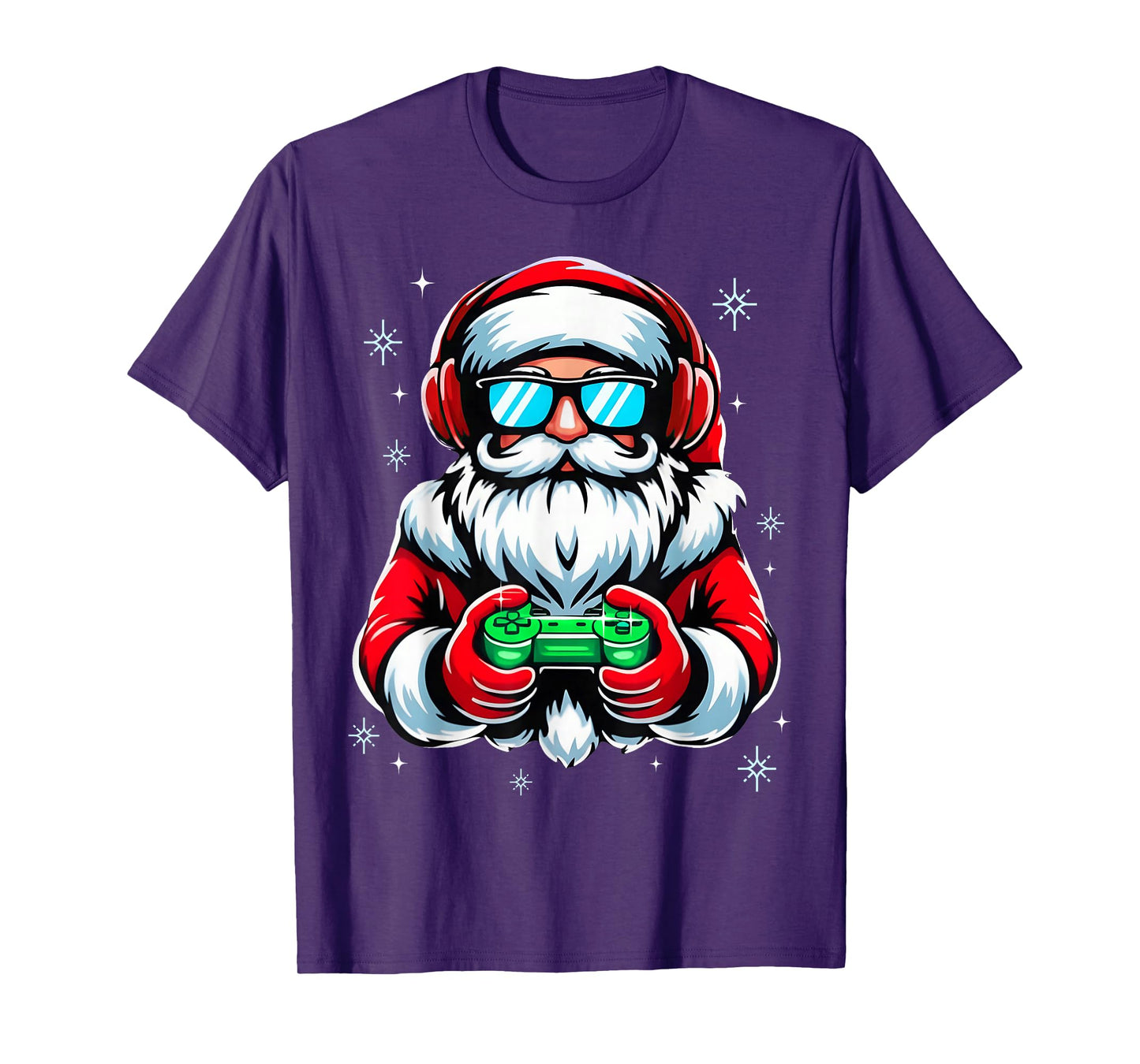 Merry Christmas Gamer Boys Mens Video Game Santa Claus T-Shirt
