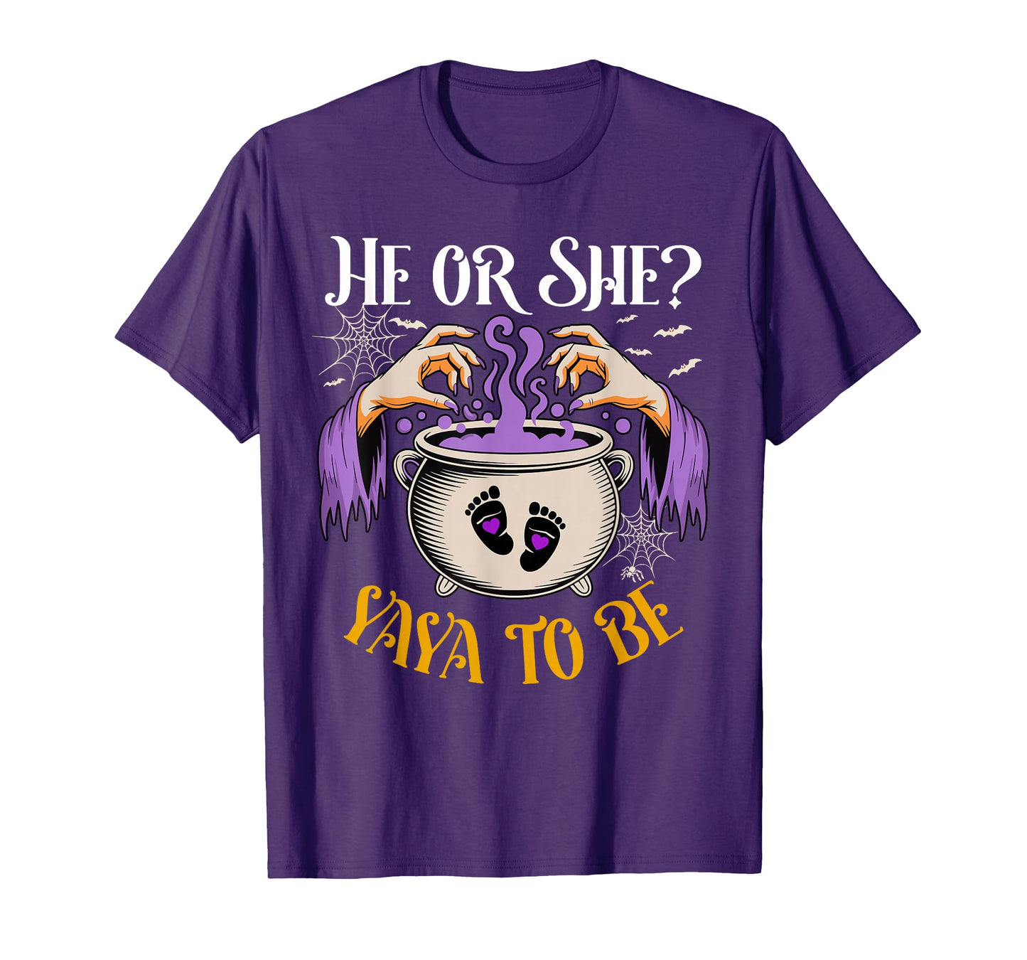 He Or She Yaya to Be Baby Reveal Halloween Costume T-Shirt