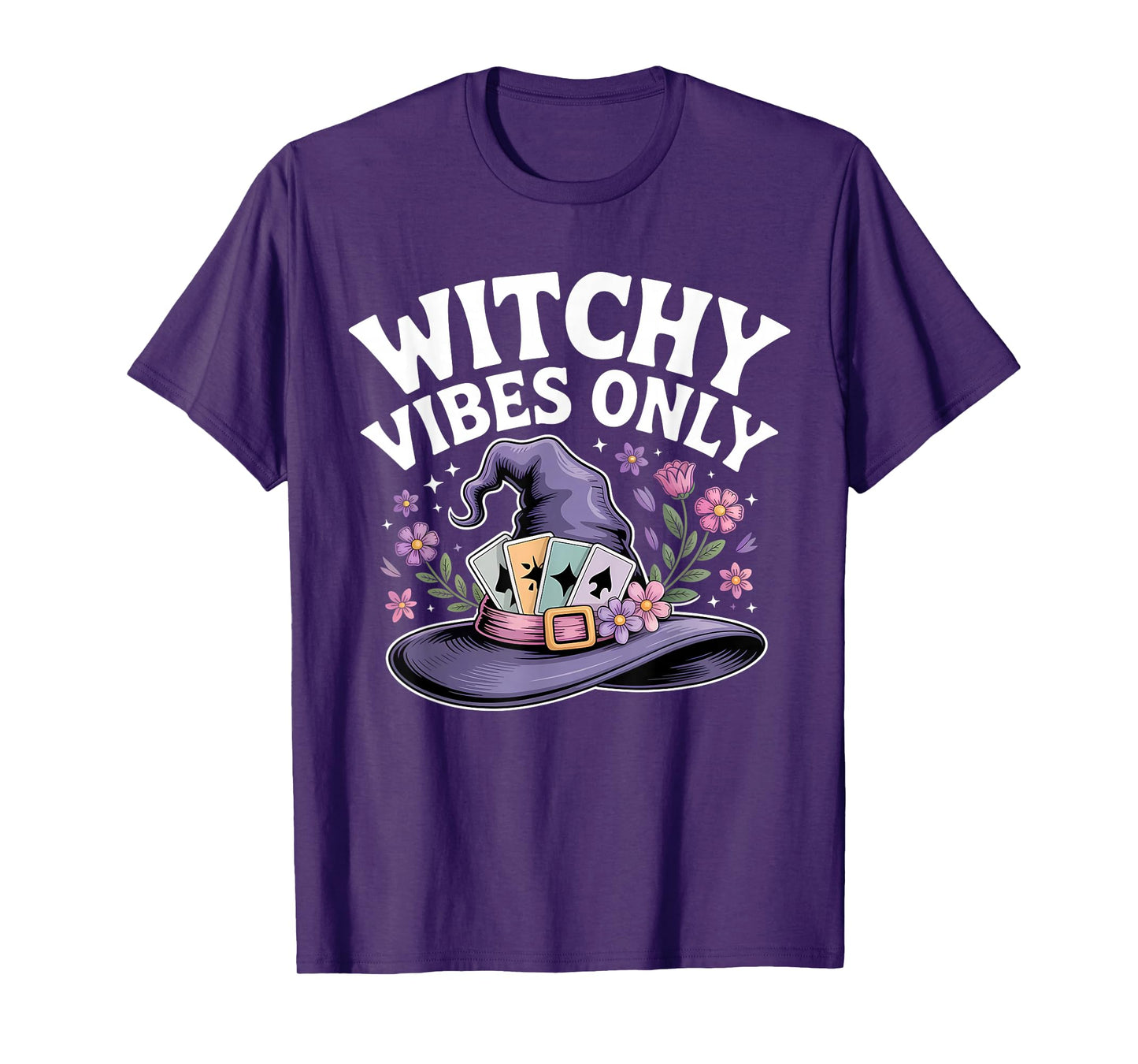 Witchy Vibes Only Floral Tarot T-Shirt