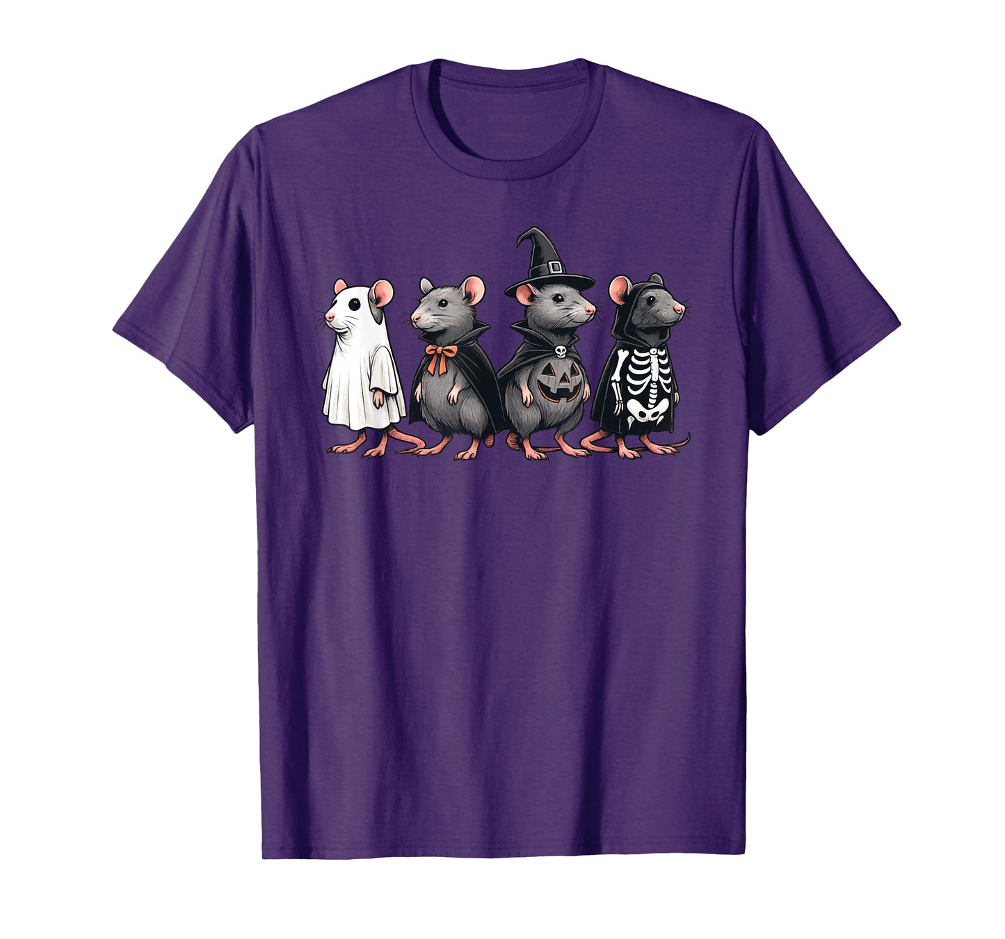 Spooky Witch Boo Rat Keeper Funny Halloween Costum Girl Boy T-Shirt