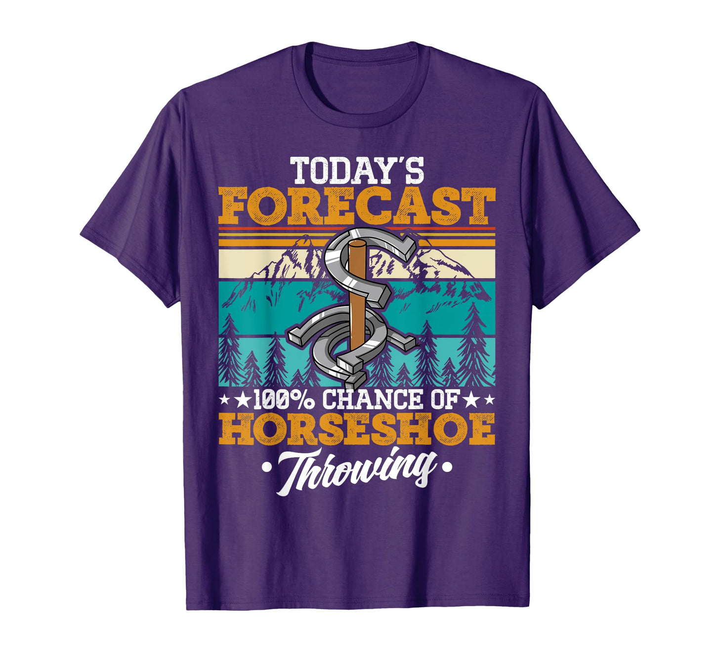 Horseshoe Throwing Game Playing Pitching Tossing T-Shirt