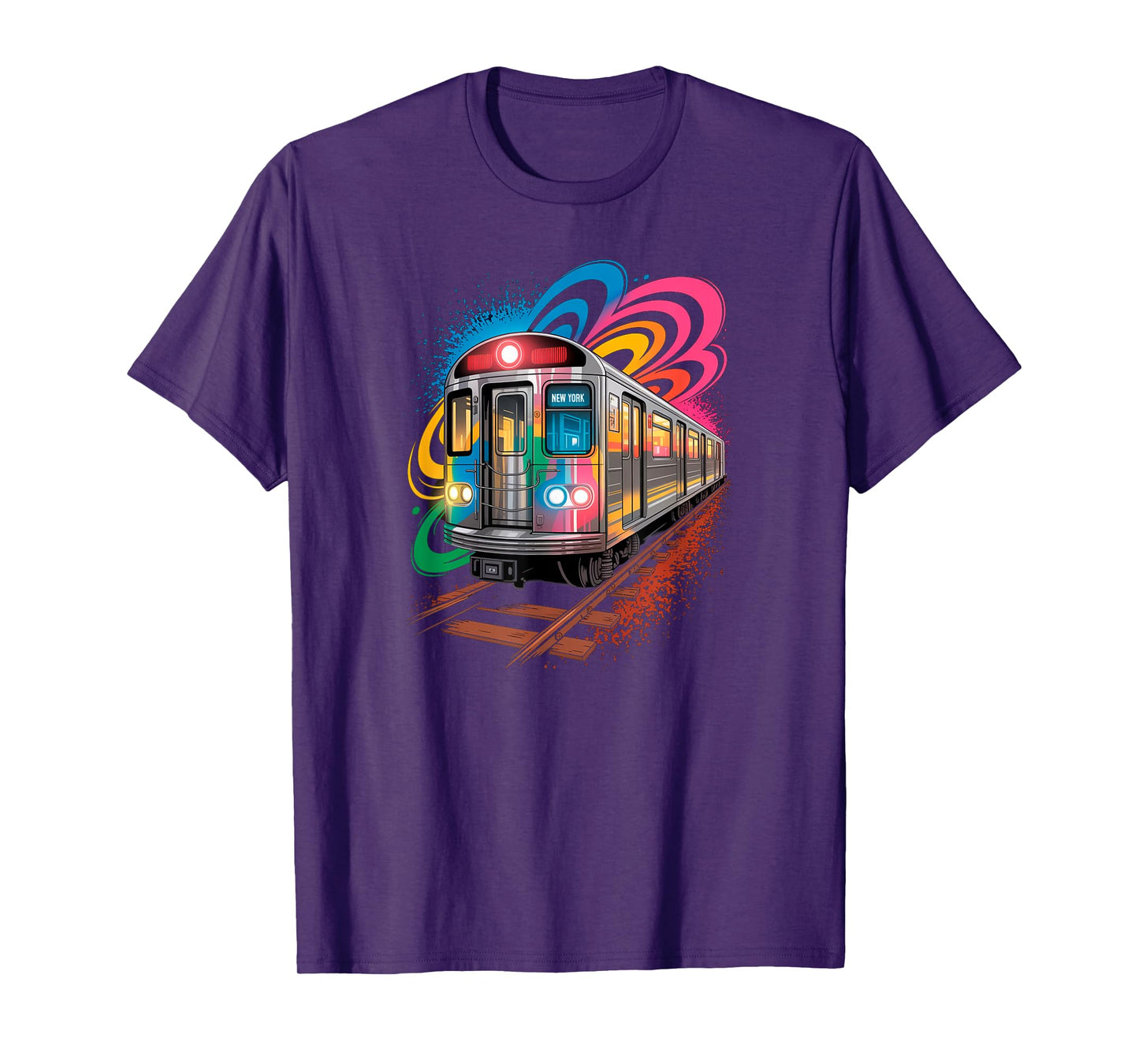 New York City Transit Bold Urban Train-Inspired Design T-Shirt