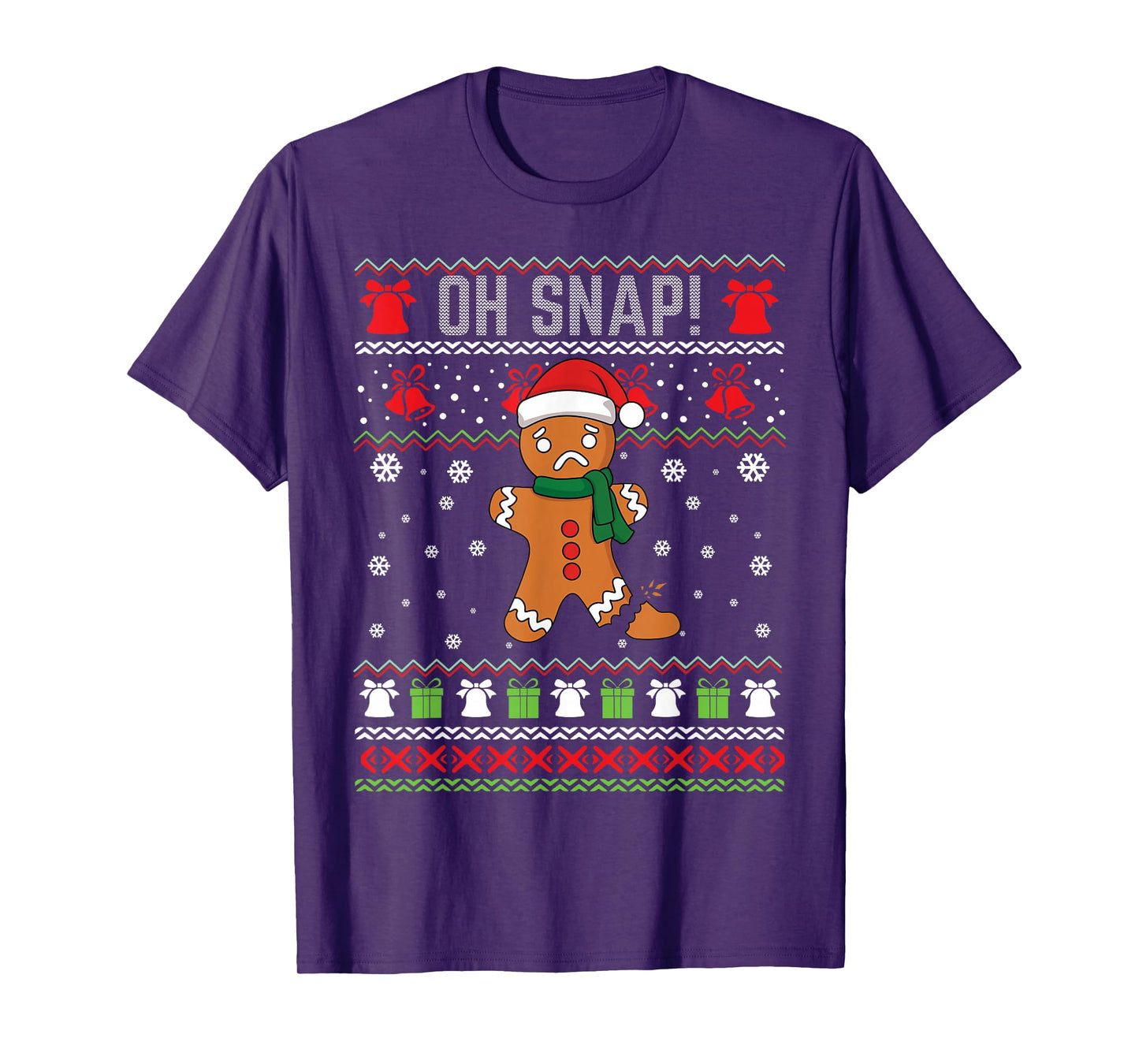 Oh Snap Gingerbread Cookie Funny Christmas Ugly Christmas T-Shirt