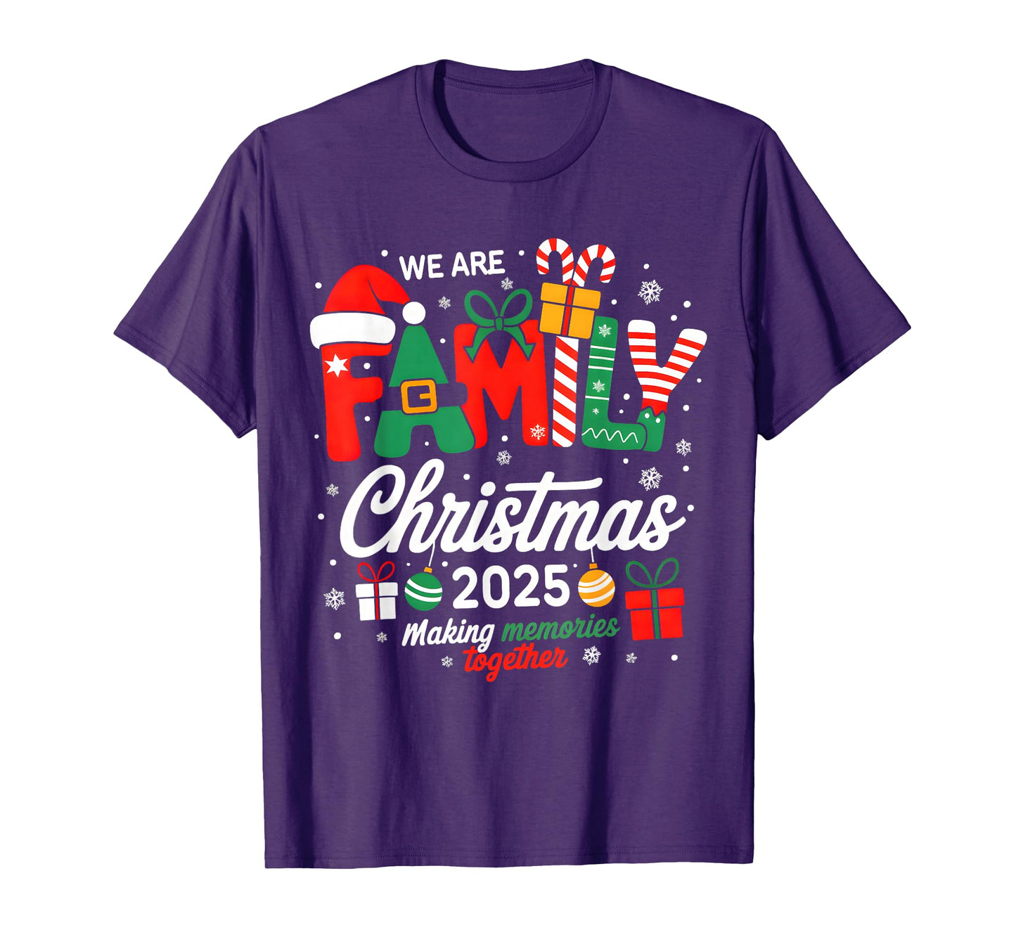 We are Family Christmas 2025 Matching Merry Xmas Squad 2025 T-Shirt