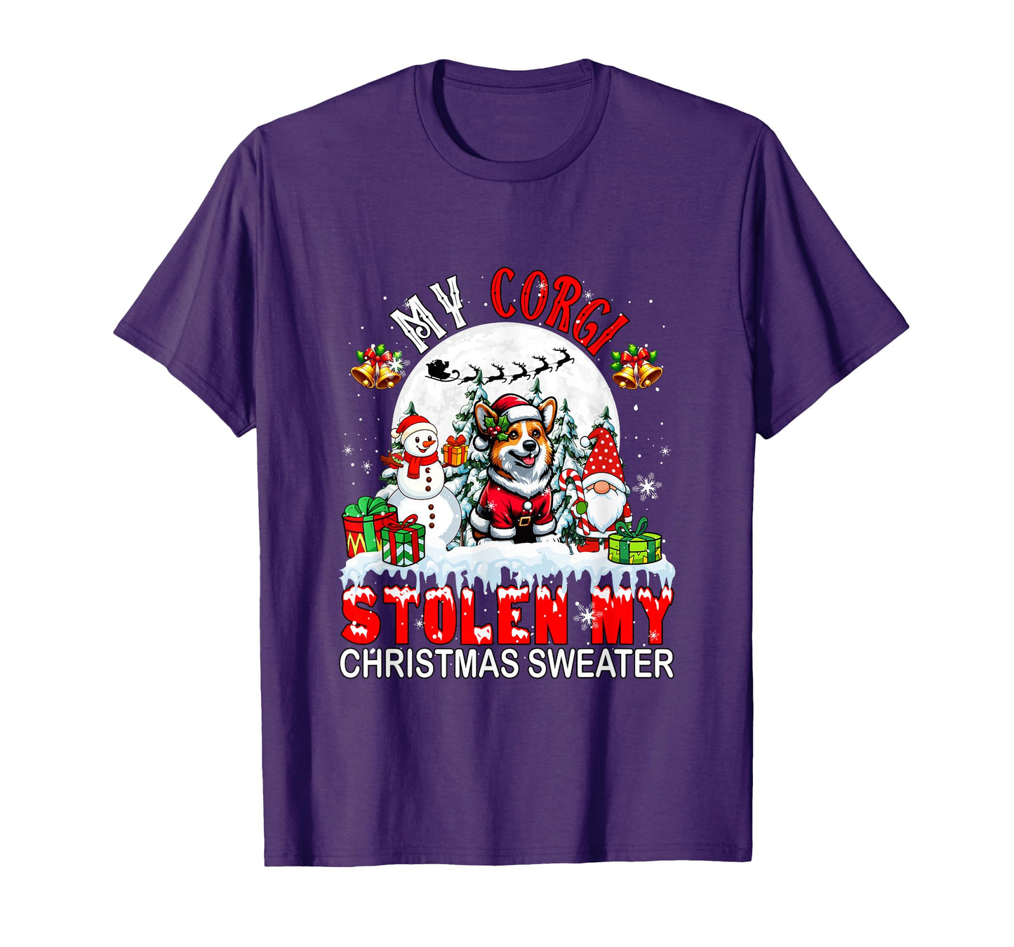 My Corgi Stolen My Christmas Sweater Santa Dog Owner T-Shirt
