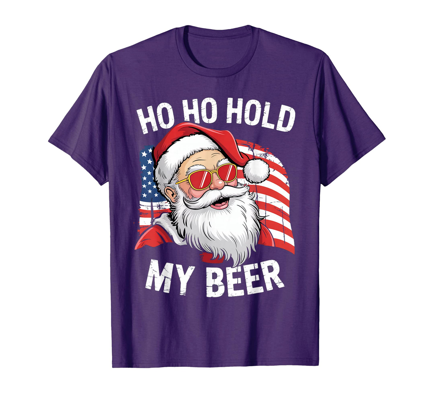 Christmas in July Tee | Santa Ho Ho Hold My Beer T-Shirt