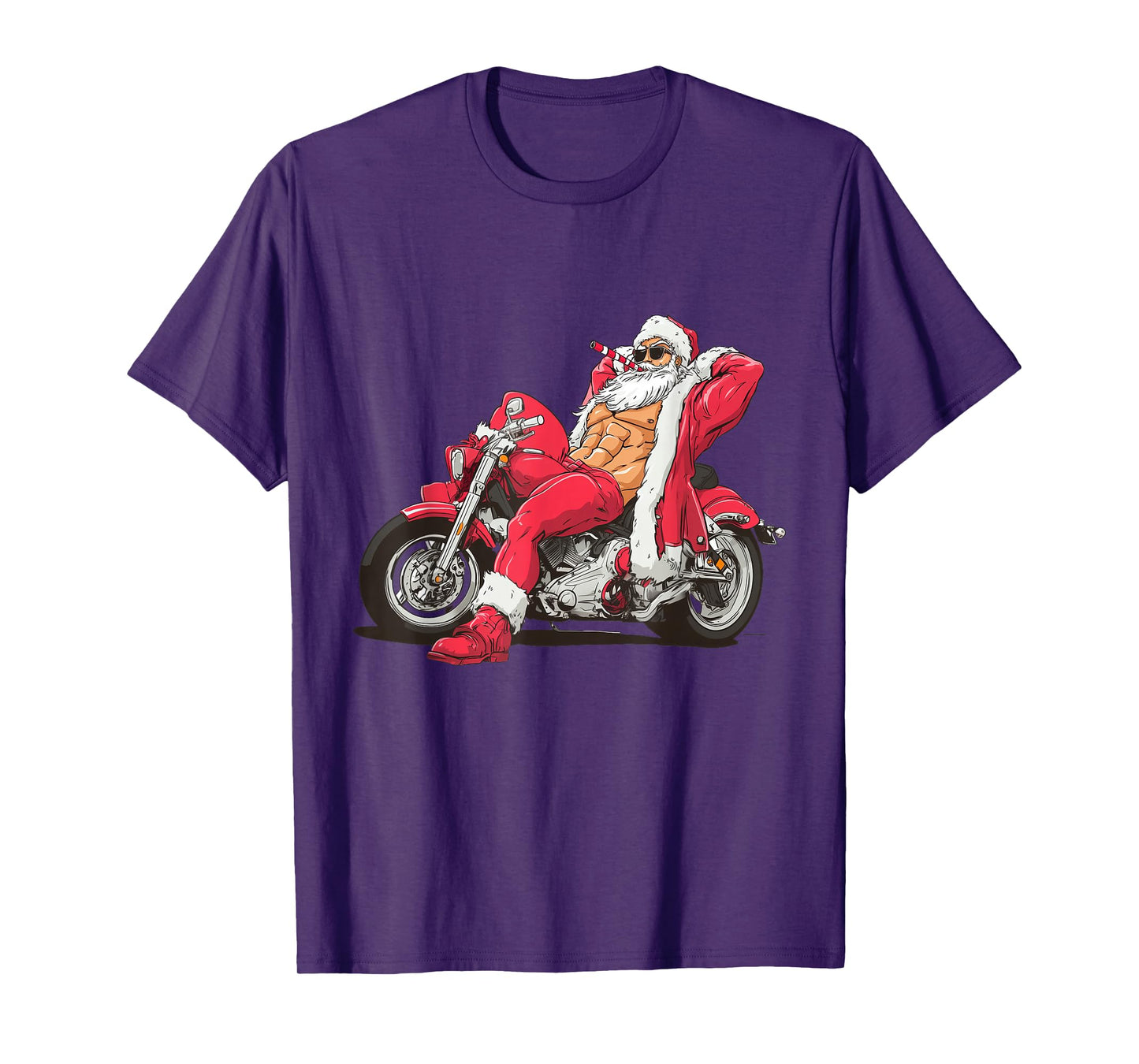 Awesome Motorcycle in Xmas Style for Naughty Santa Lovers T-Shirt
