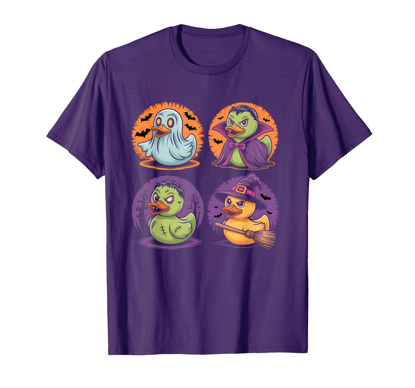Haloween Rubber Ducky Shirt Dracula Zombie Witch Ghost T-Shirt