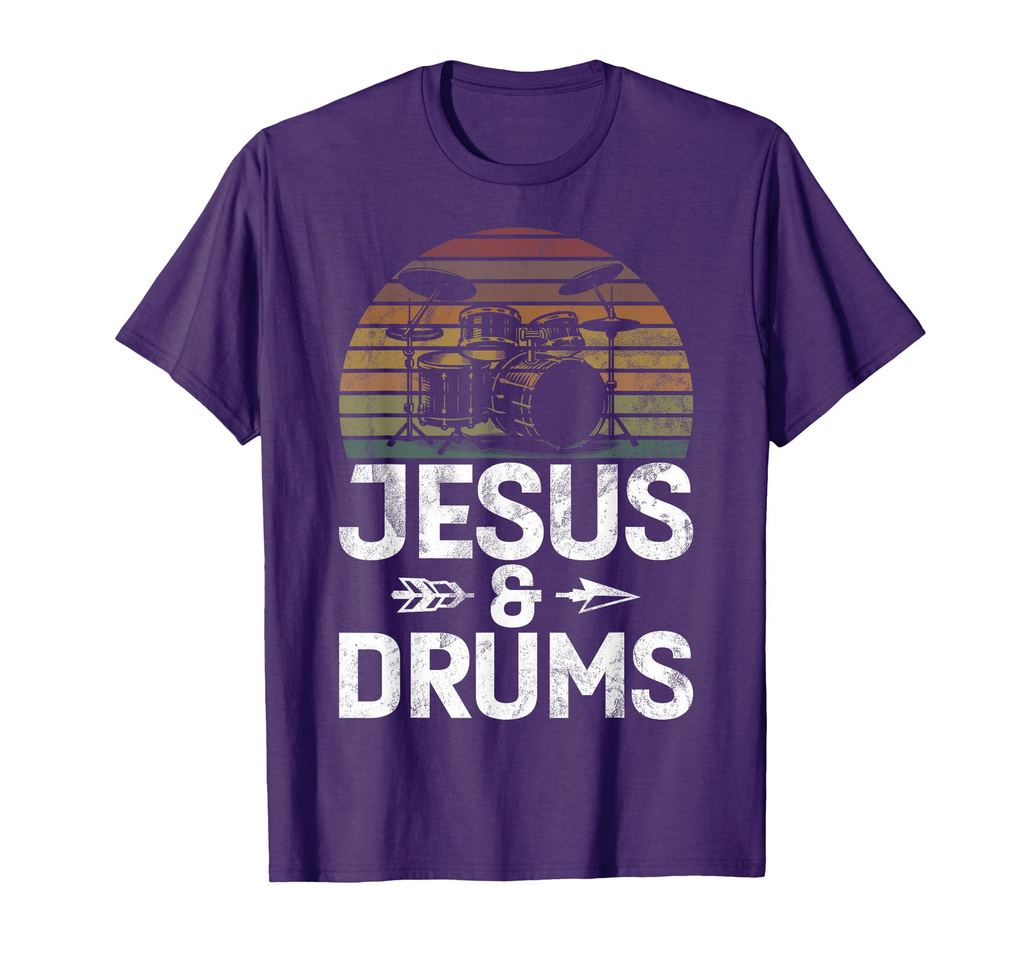 Christian Drummer Jesus Drums Drumsticks Faith Worship T-Shirt