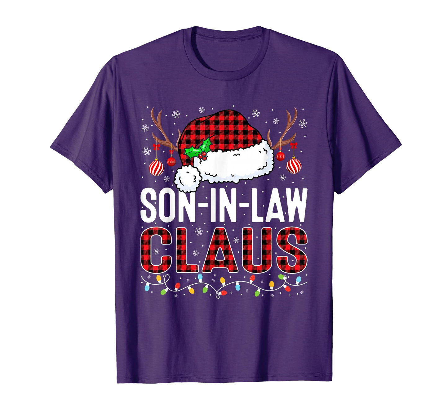 Christmas Lights Son-in-Law Claus Family Matching Pajama T-Shirt