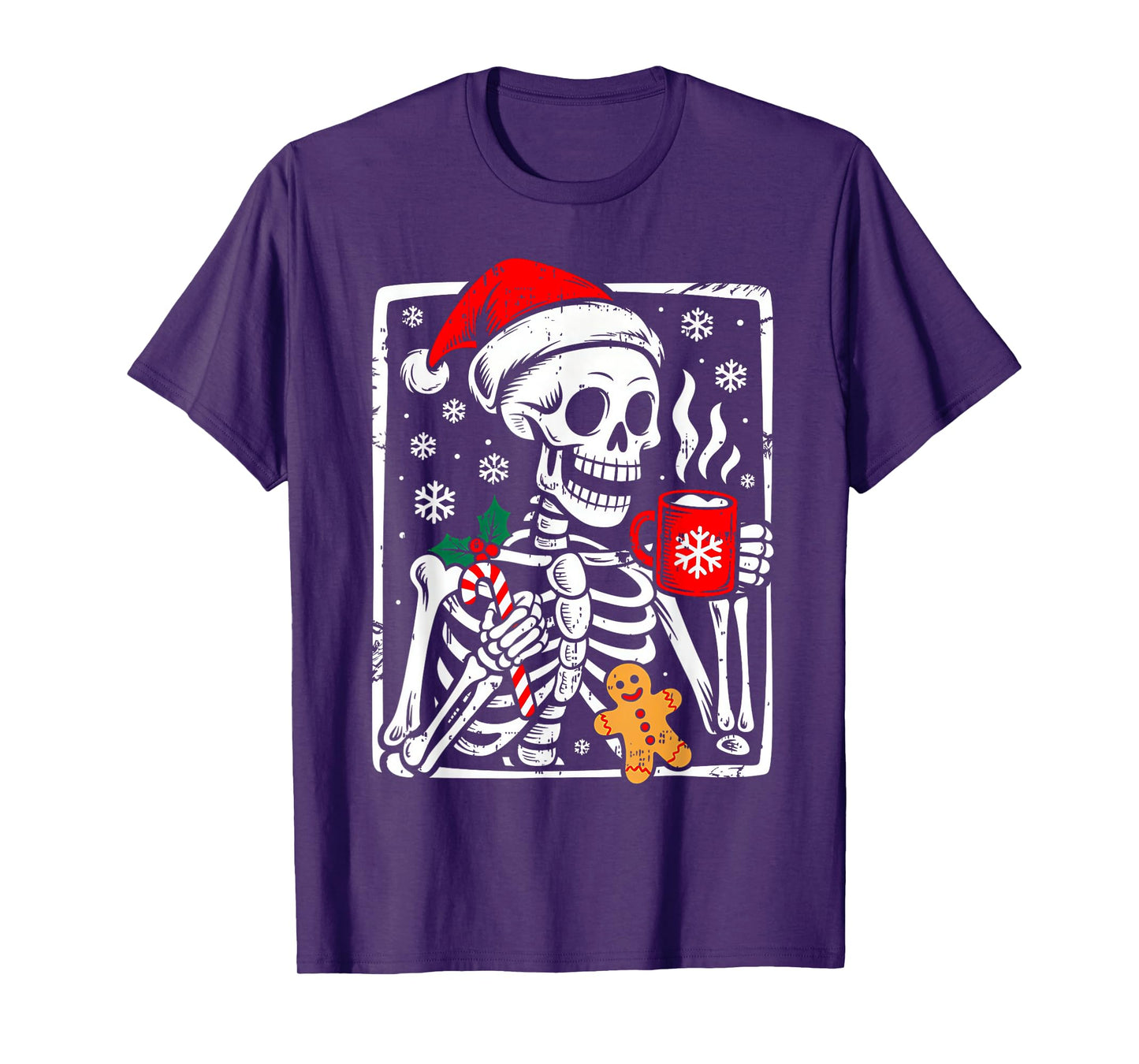 Funny Christmas Skeleton Hot Chocolate Xmas Men Women Kids T-Shirt