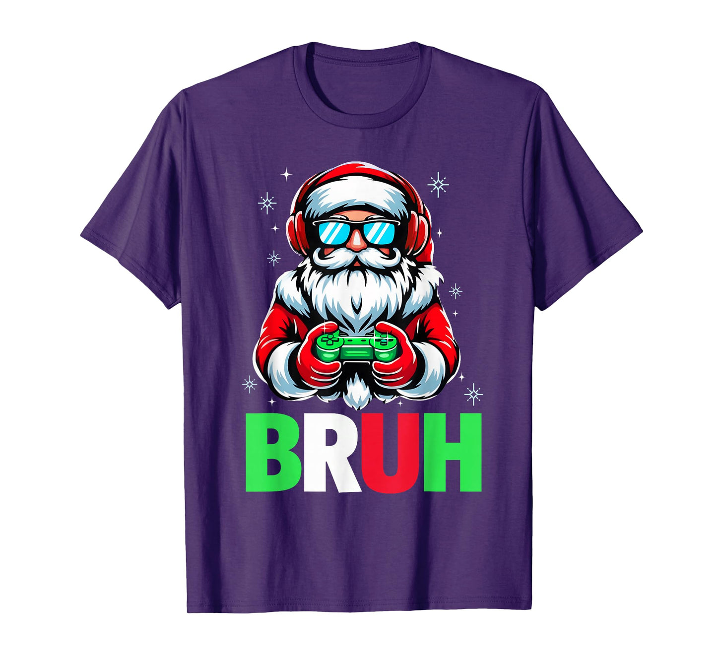 Video Game Santa Xmas Bruh Christmas Gamer Boys Mens Kids T-Shirt