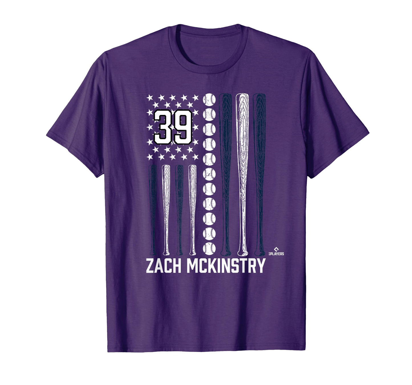 Baseball American Flag Zach McKinstry Detroit Baseball MLBPA T-Shirt