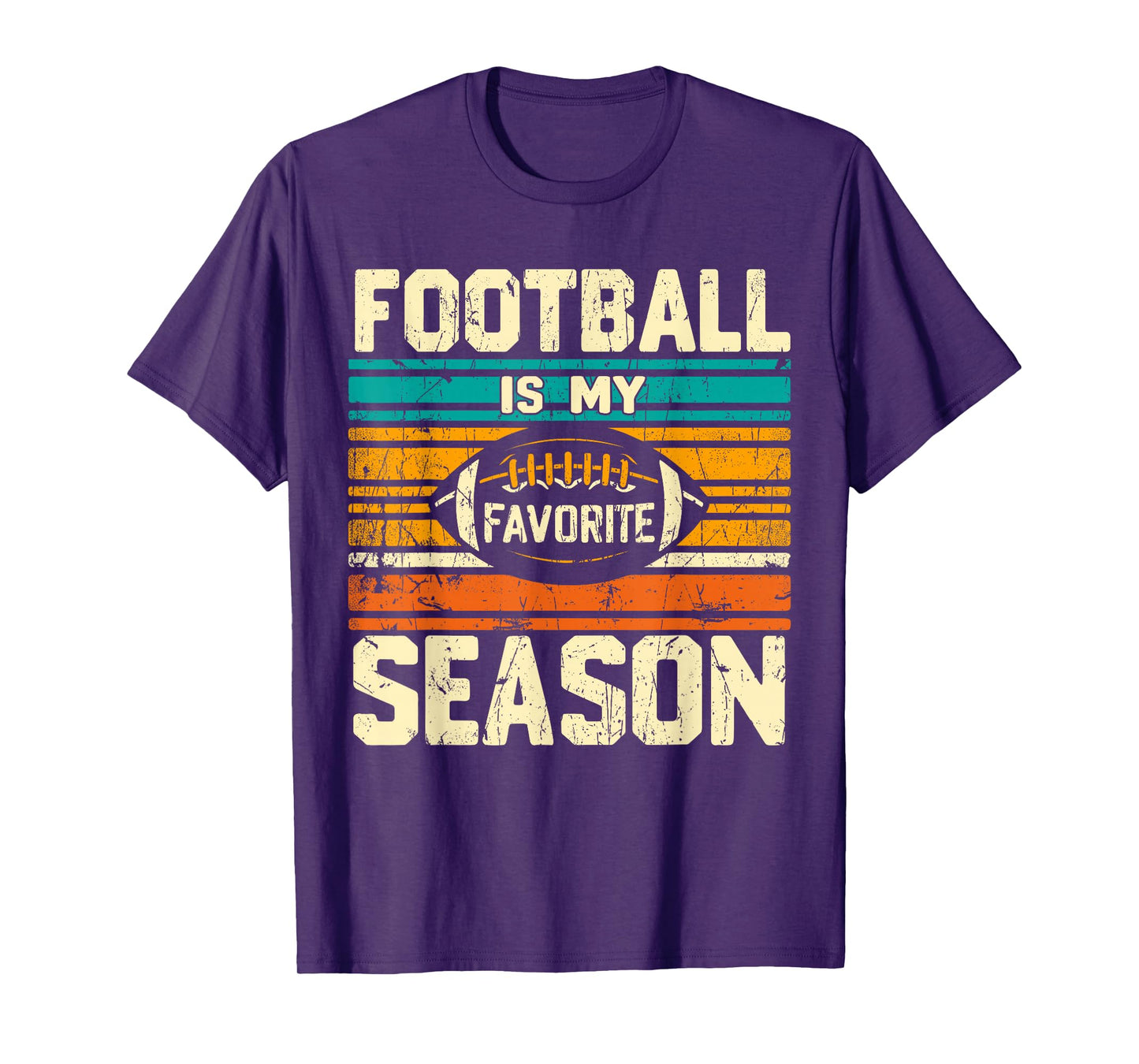 Football Is My Favorite Season Retro Football T-Shirt