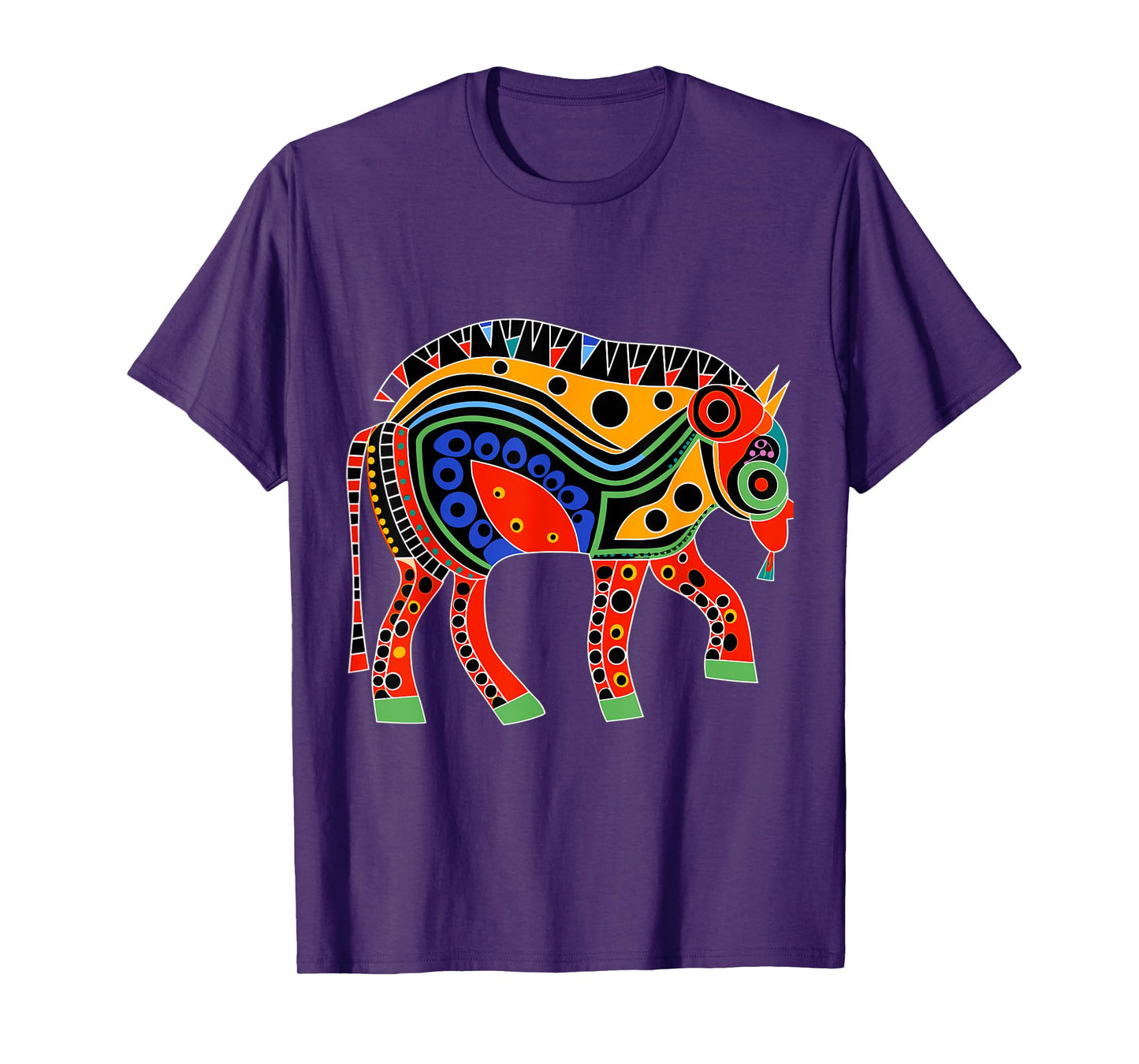 Native American Bison Pacific Northwest Coast Art Style T-Shirt