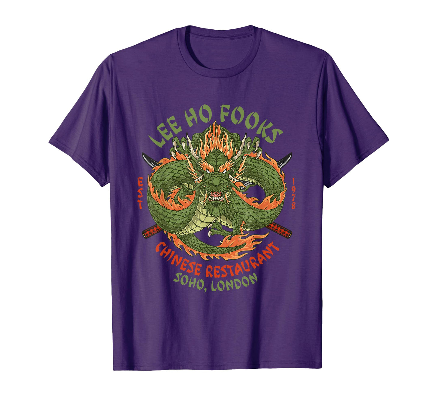 Lee Ho Fooks Chinese Restaurant Holiday Food Dragon Funny T-Shirt