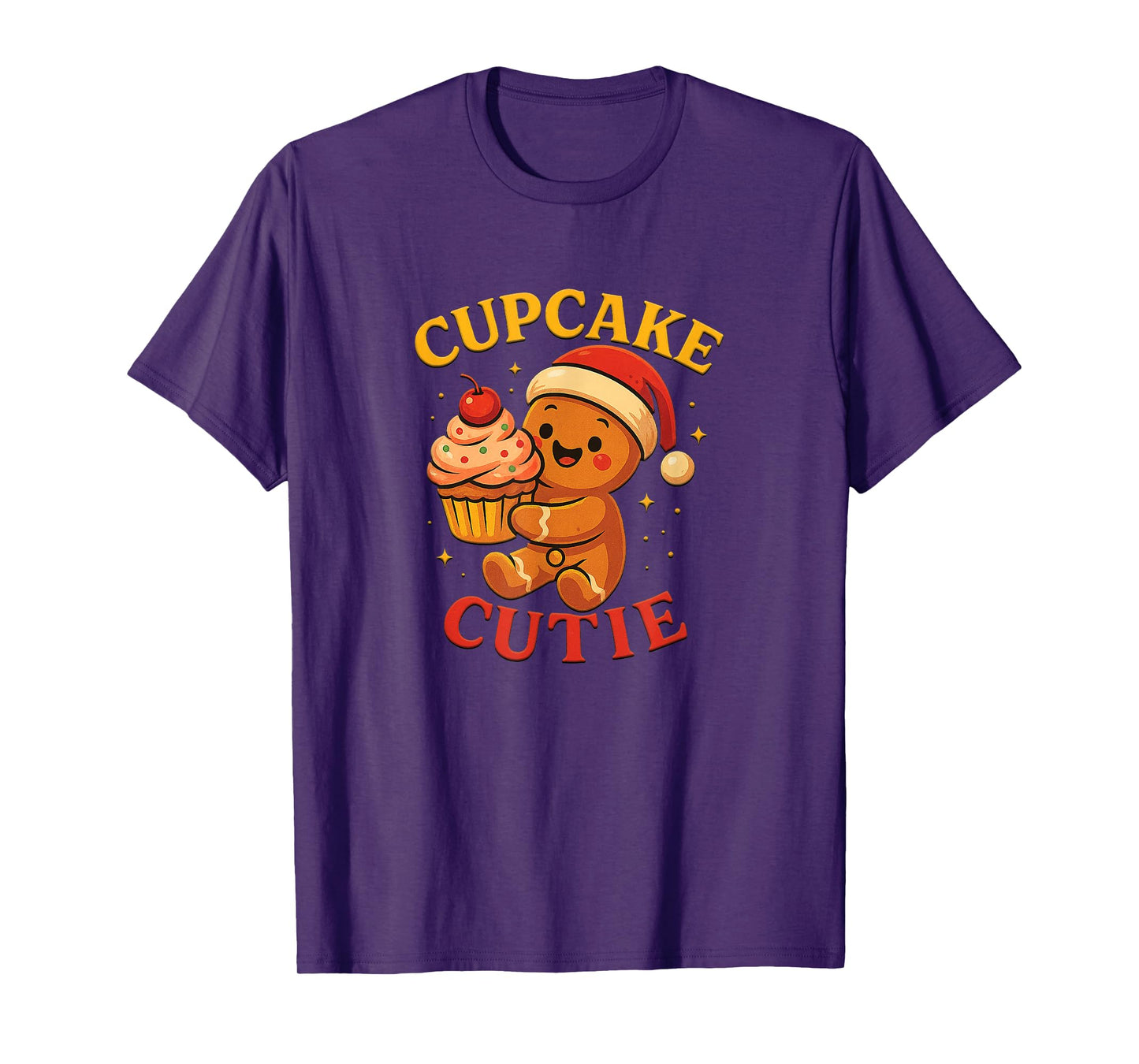 Cupcake Cutie Christmas Gingerbread Man Holiday Cookie T-Shirt