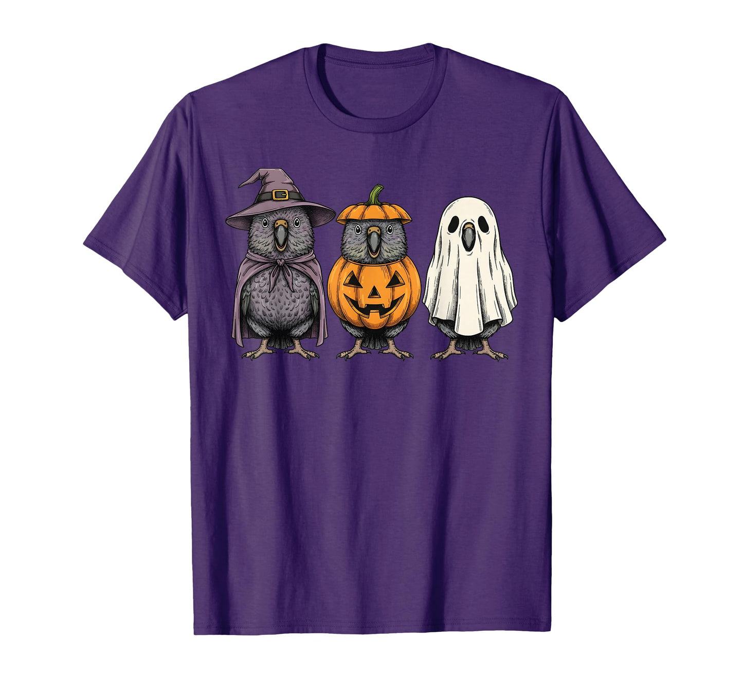 Spooky Ghost Kakapo Lover Pumpkin Halloween T-Shirt