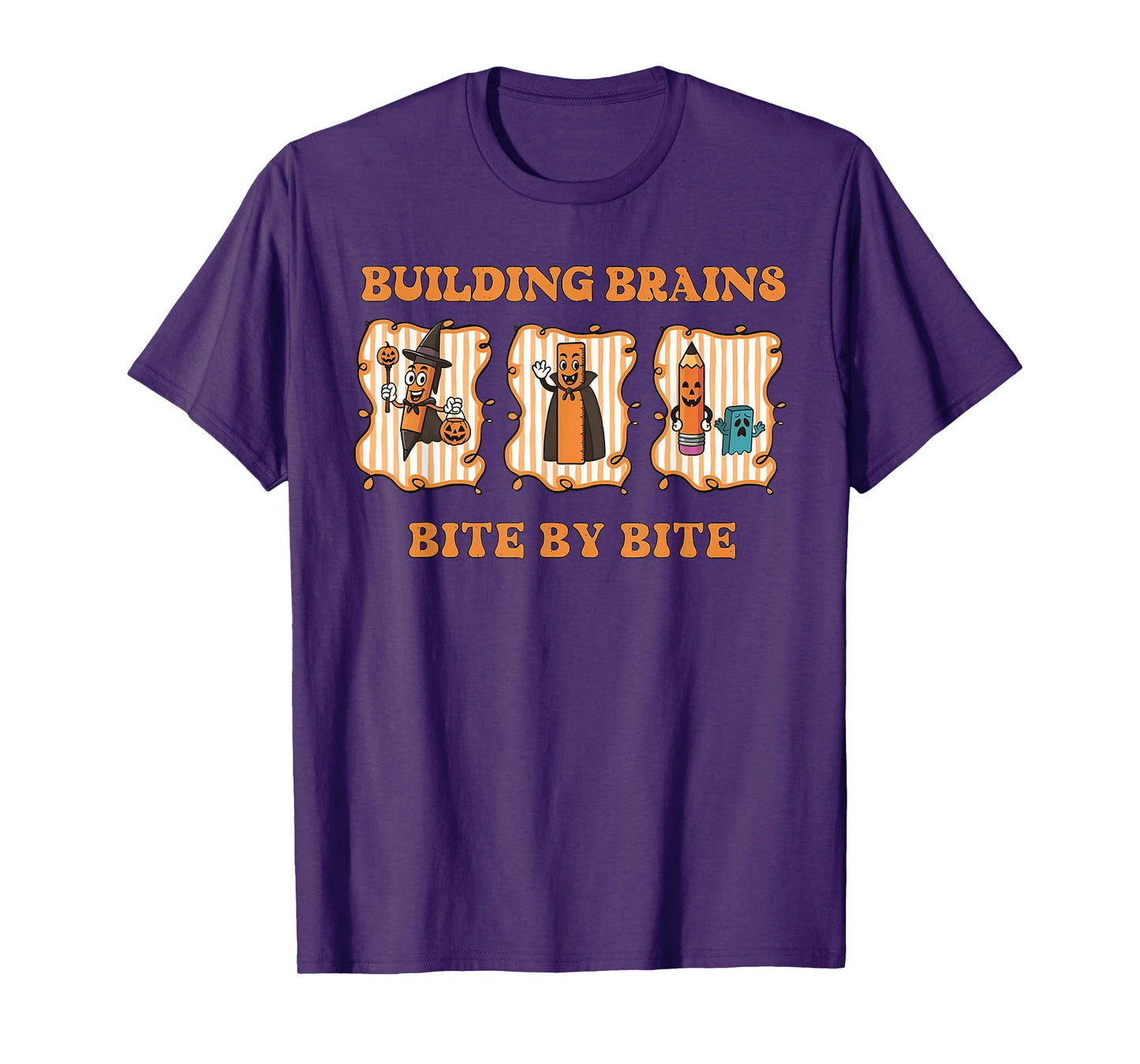 Building Brains BITE by BITE Halloween Design T-Shirt