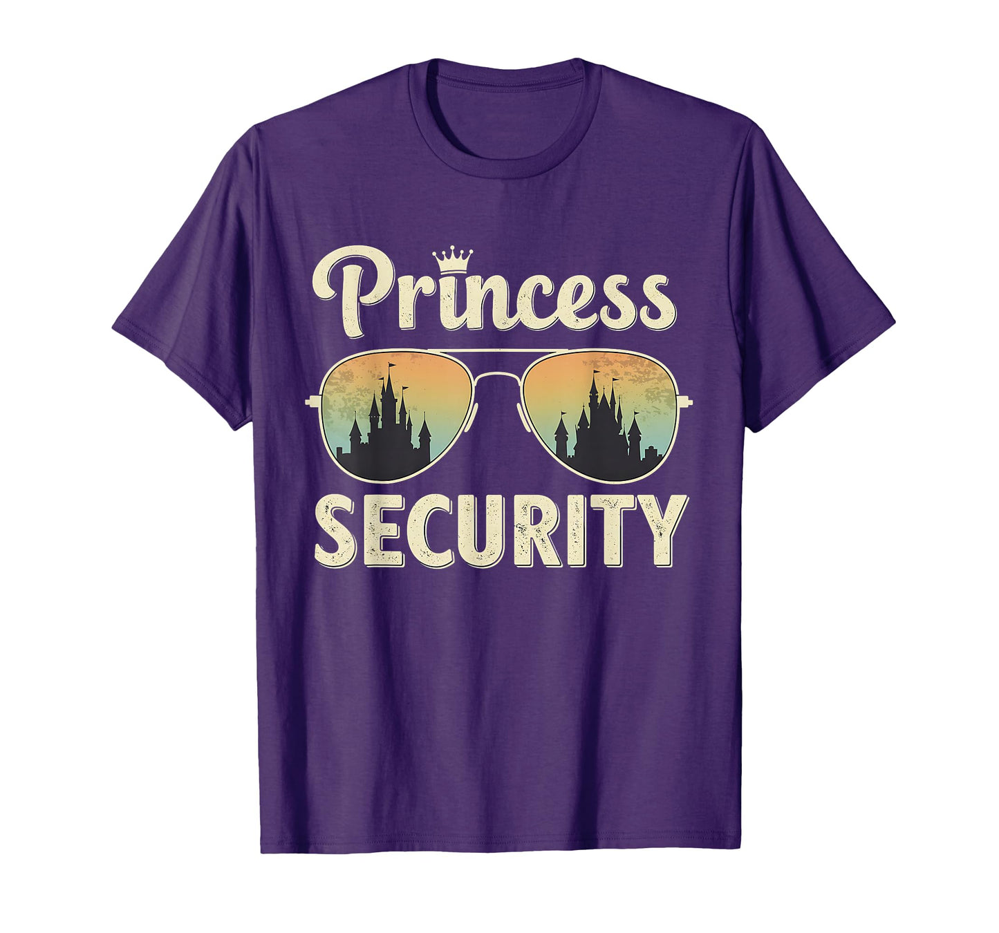 Princess Security Protection Retro Castle Matching Family T-Shirt