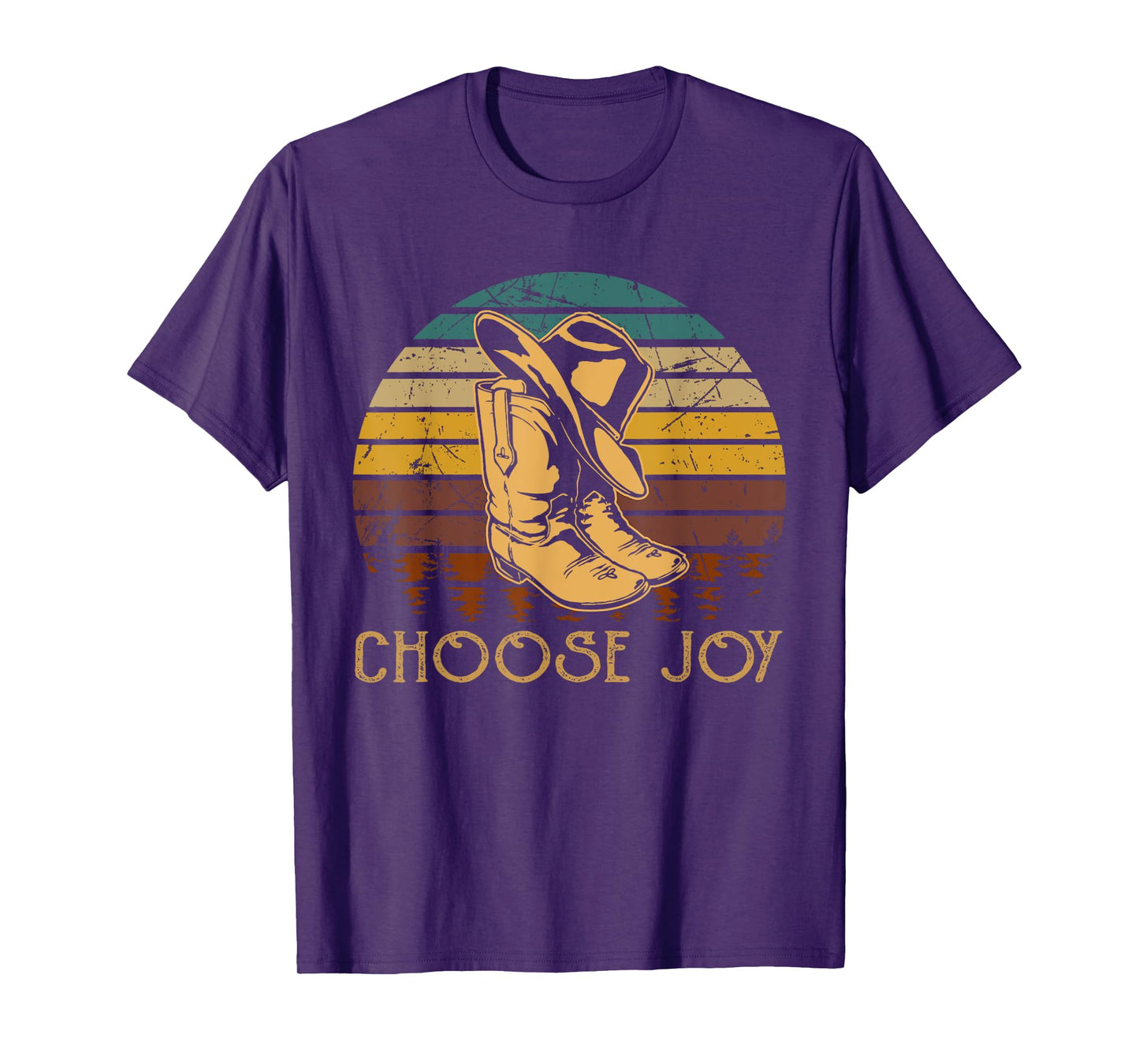 Chooses Joy Boot with Hat Cowboy T-Shirt