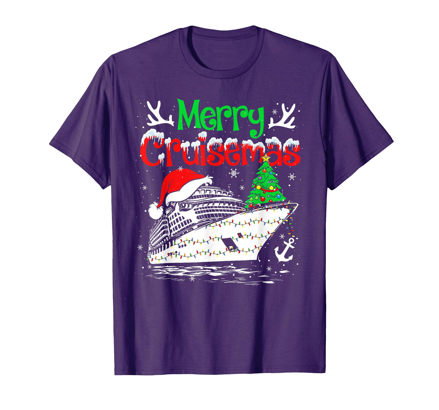 Merry Cruisemas Christmas Cruise Xmas Lights Holiday Pajamas T-Shirt