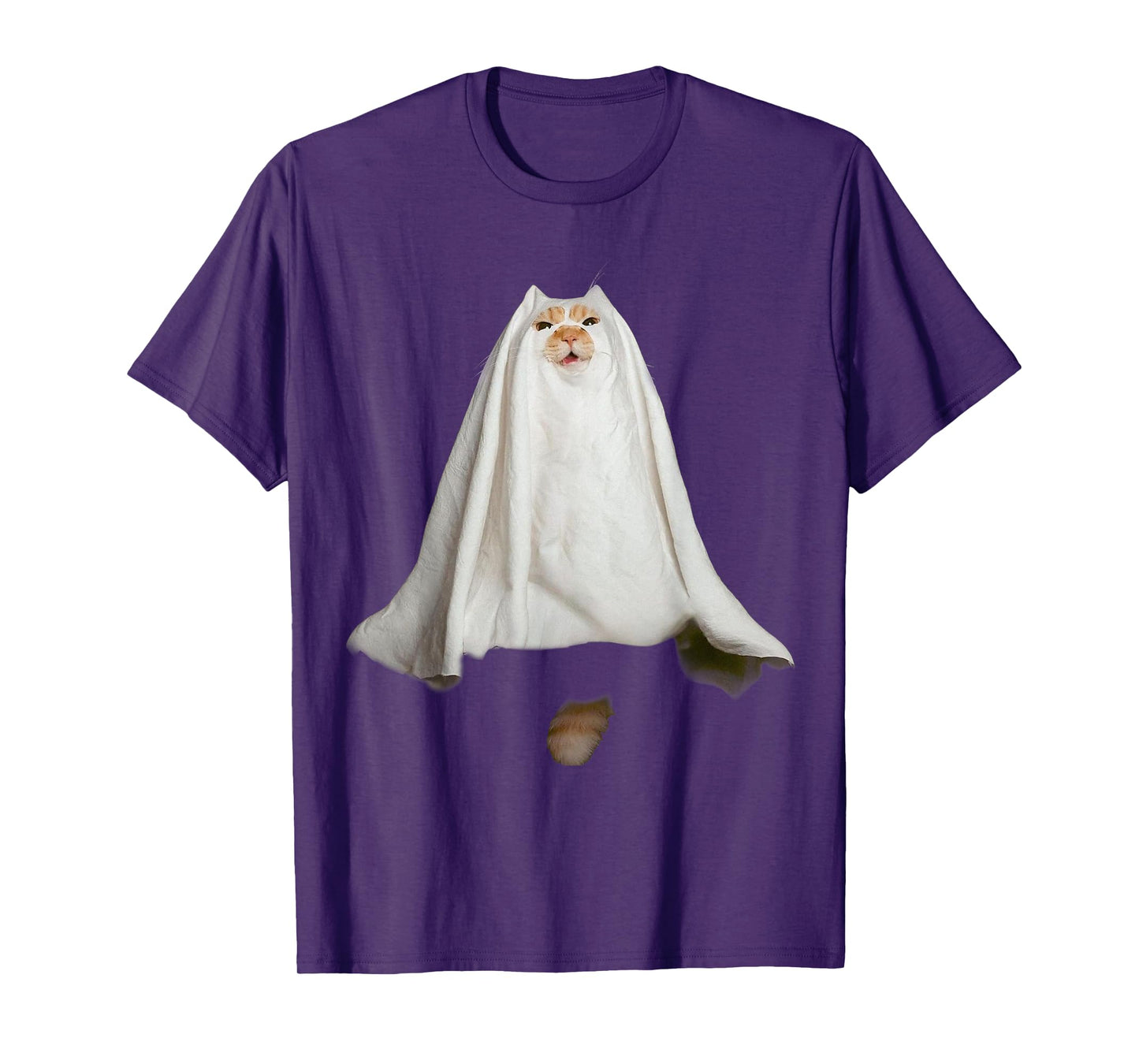 Ghost Cat Meme Funny Halloween Ghost Kitten Men Women Kids T-Shirt