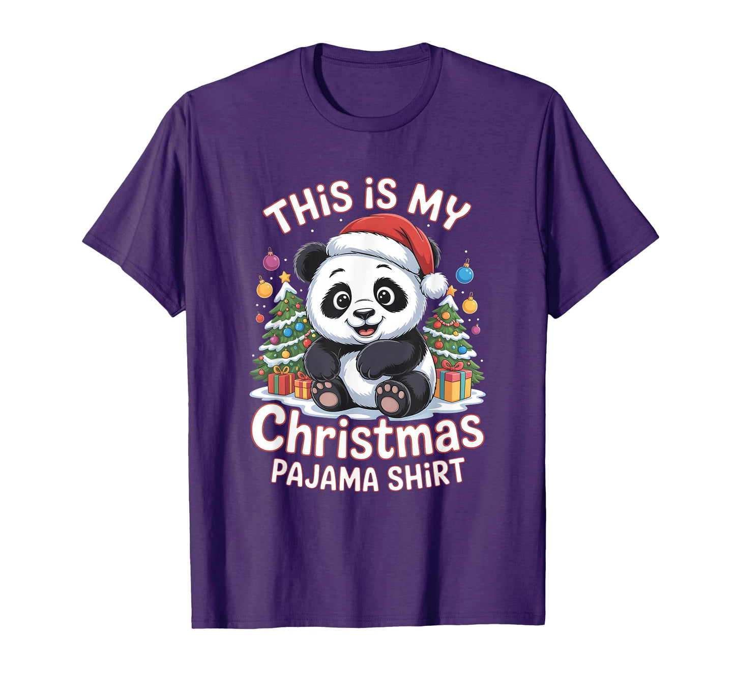 Panda This is My Christmas Pajama T-Shirt