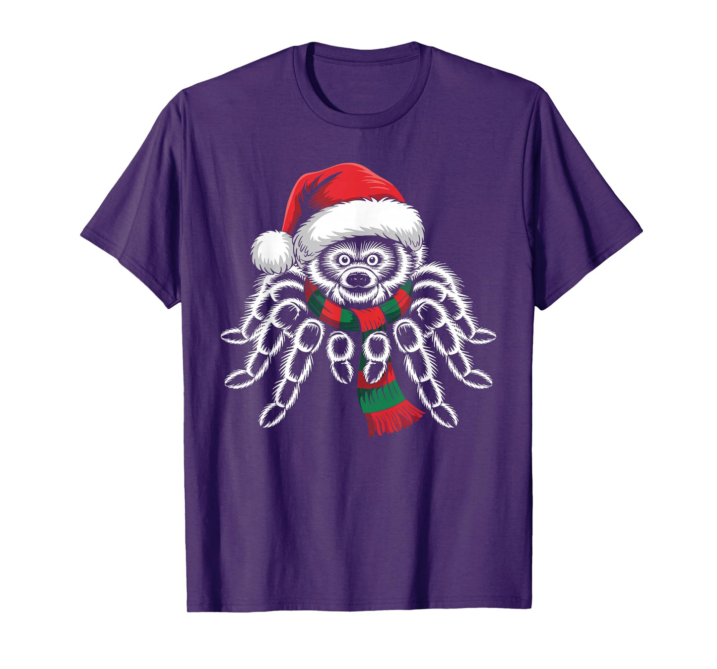 Tarantula Xmas Santa Hat Scarf Christmas Costume T-Shirt