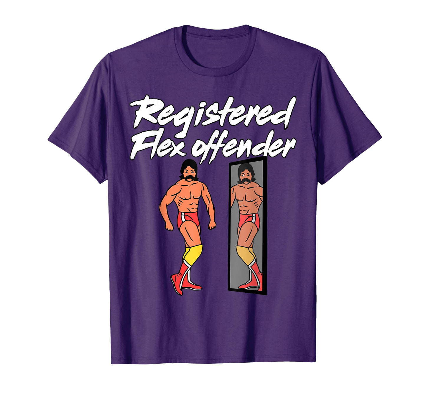 Registered Flex Offender Ironic Bodybuilder Meme Sigma T-Shirt