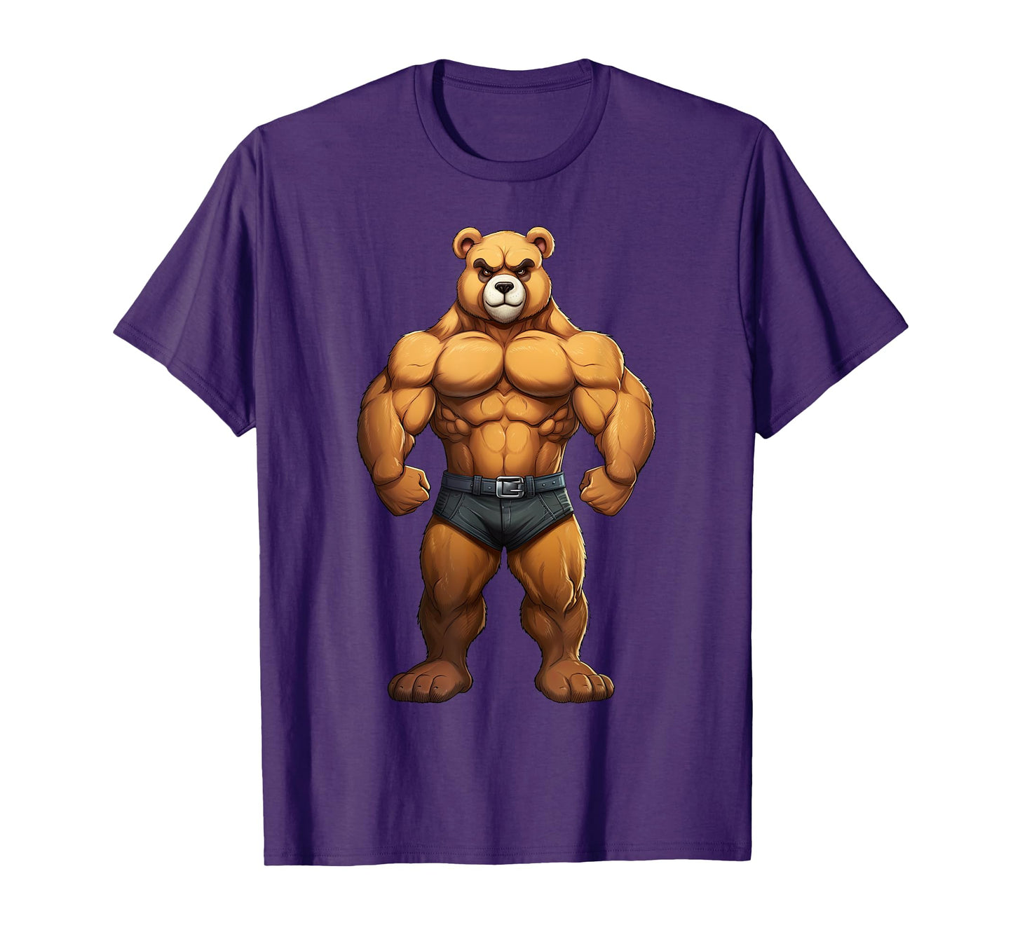 Teddy Bear Bodybuilder Muscular Body Gym Fitness T-Shirt