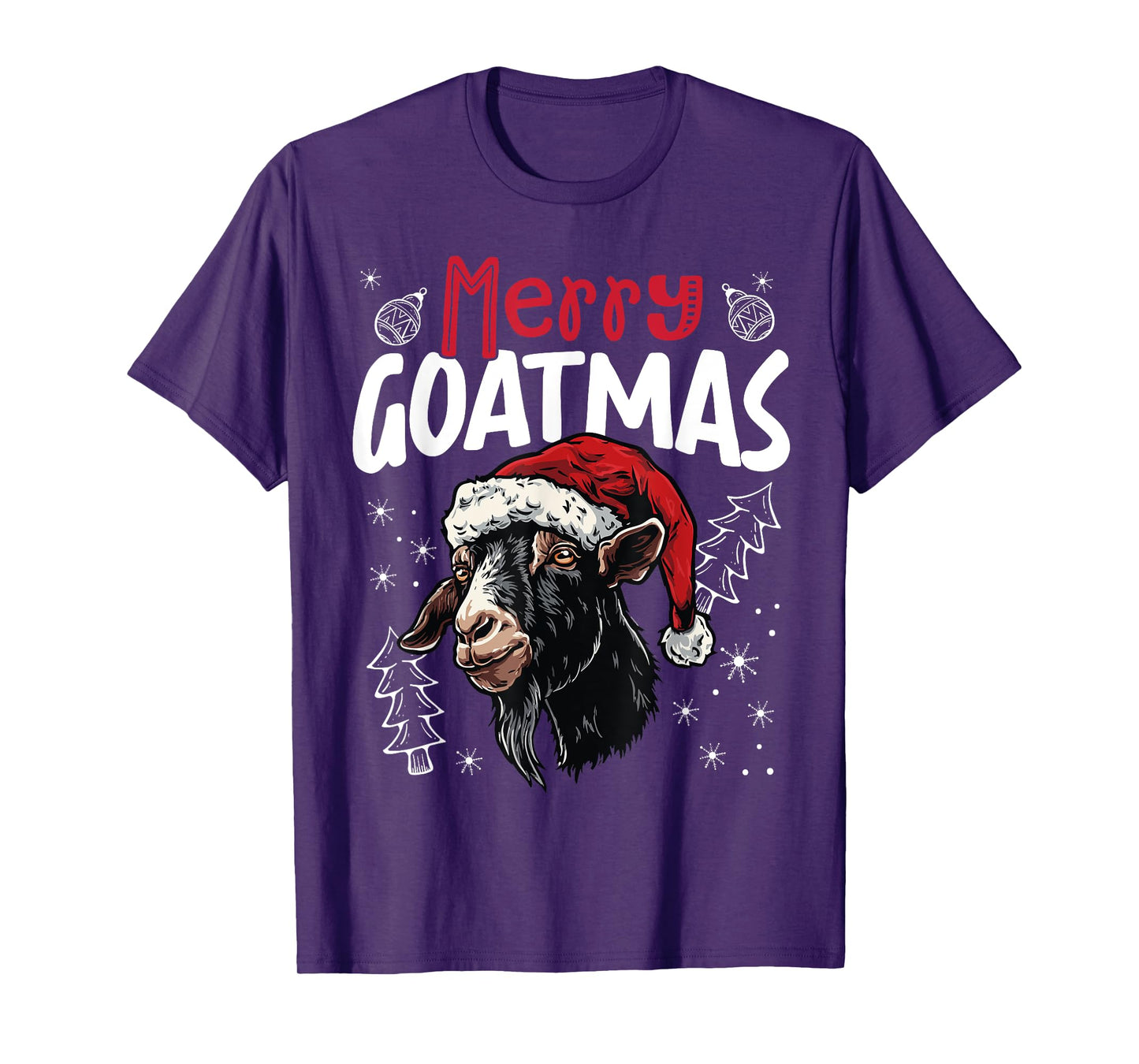 Merry Goatmas Funny Christmas Goat T-Shirt