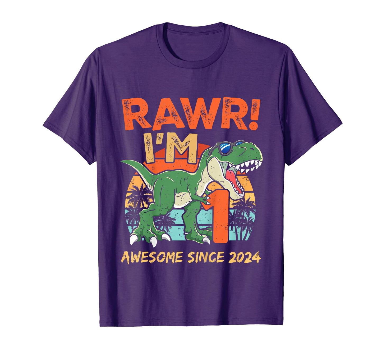 Rawr I'm One Rex 1st Birthday First Dinosaur 1 Year Old T-Shirt