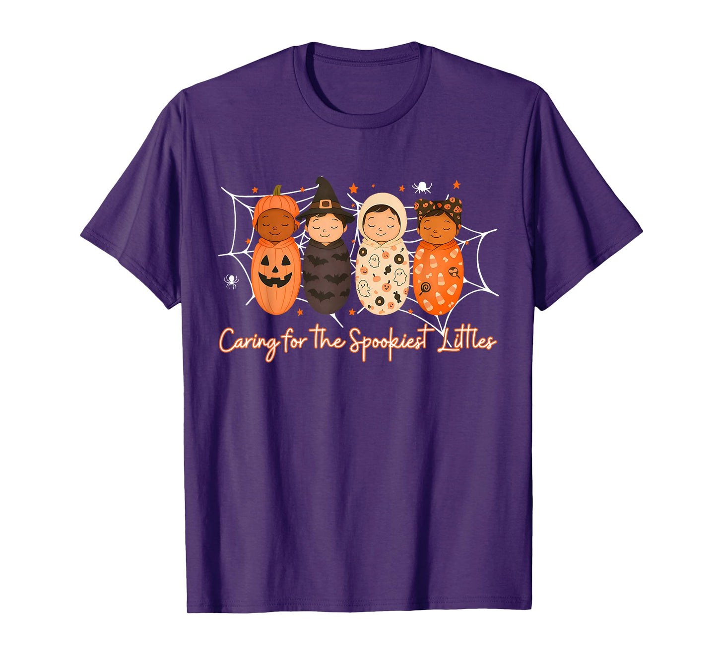 Spooky Halloween NICU Nurse Caring for The Spookiest Littles T-Shirt