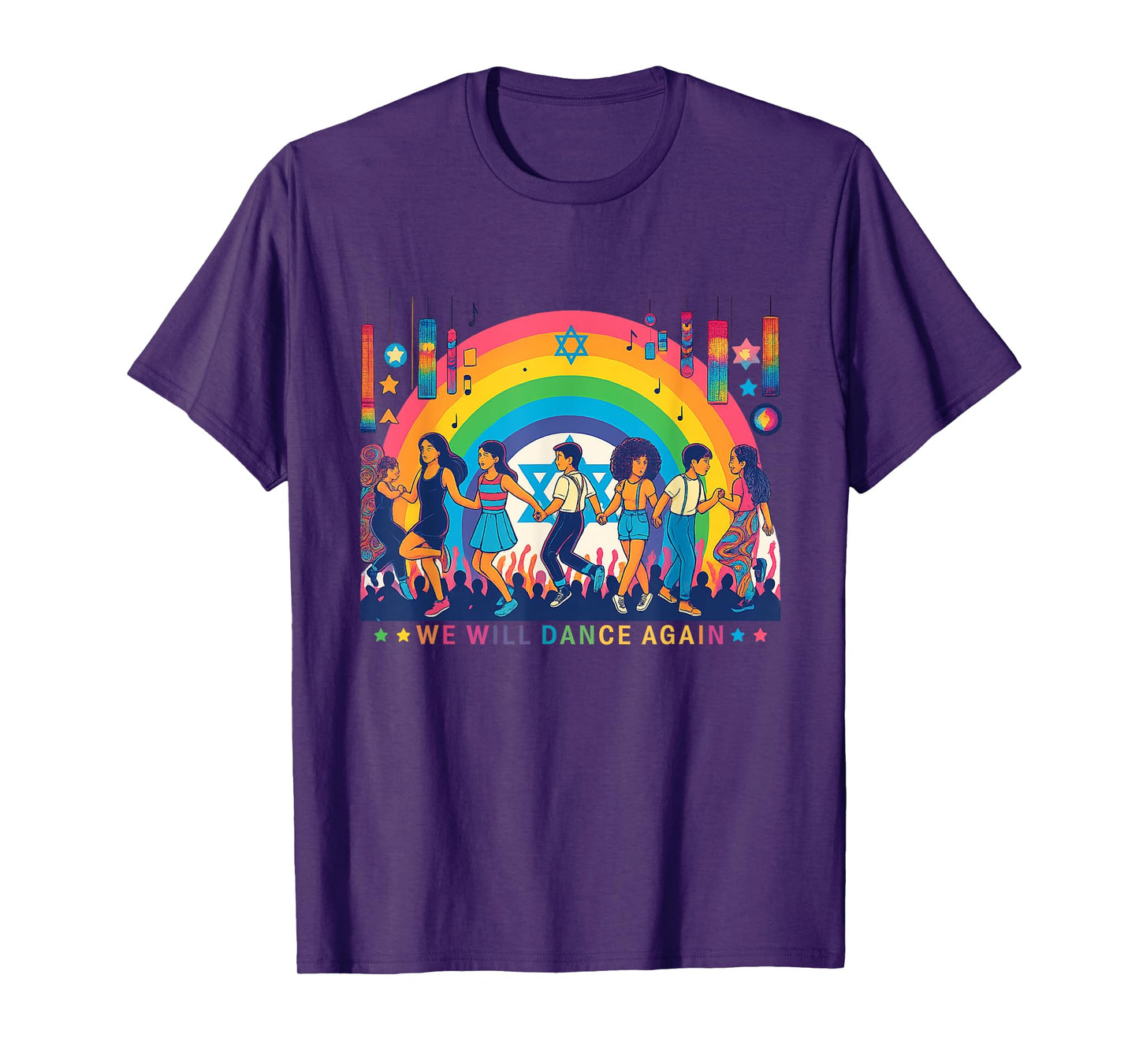 We Will Dance Again Retro Vintage David of Israel Jewish T-Shirt