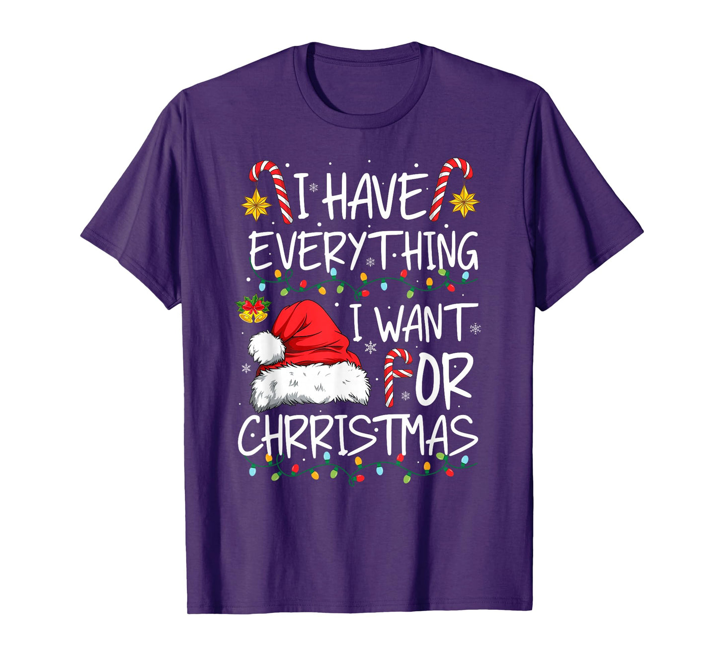 I Have Everything I Want for Christmas Funny Xmas Pajamas T-Shirt