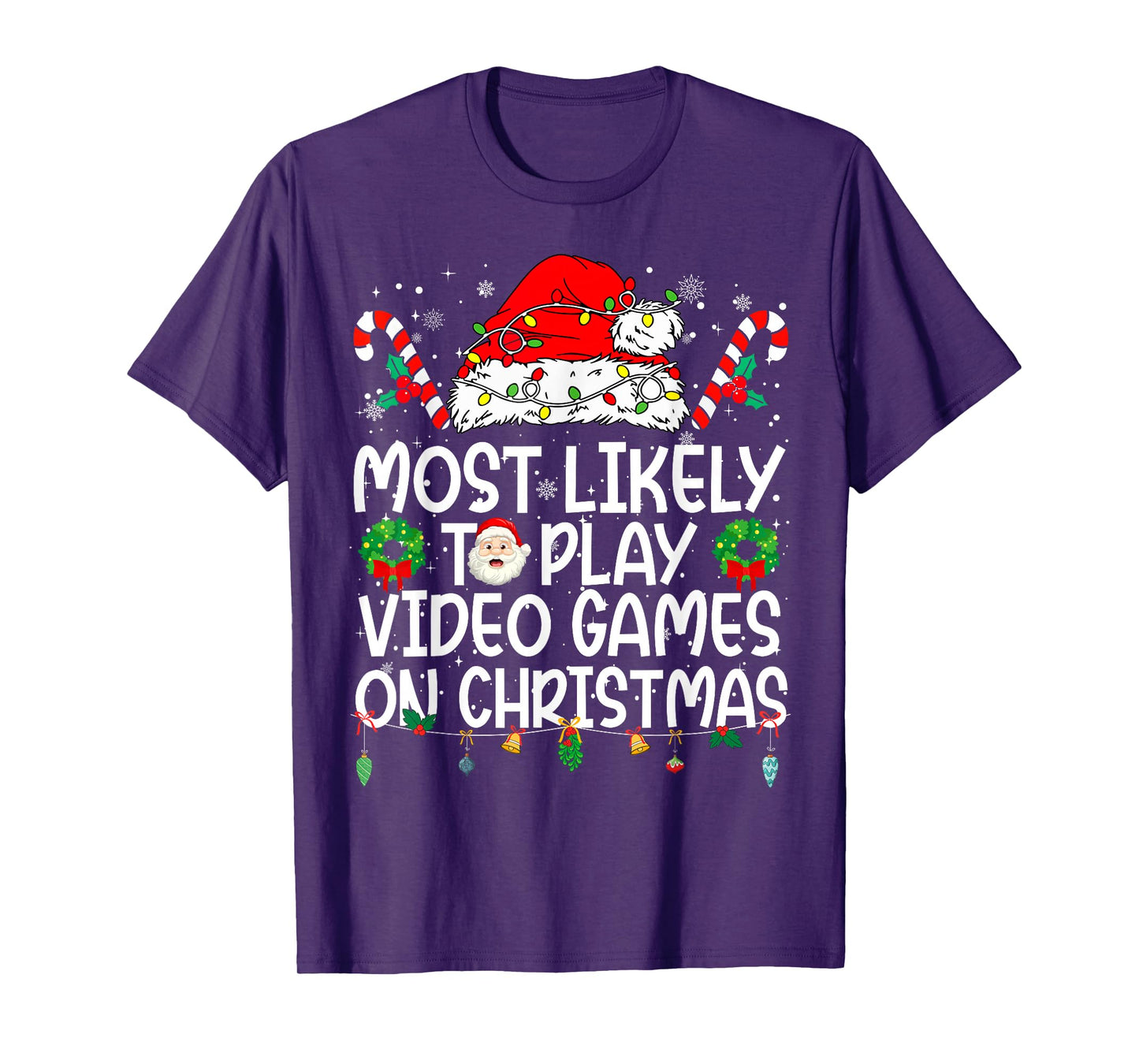 Most Likely to Play Video Games On Christmas Family Reunion T-Shirt