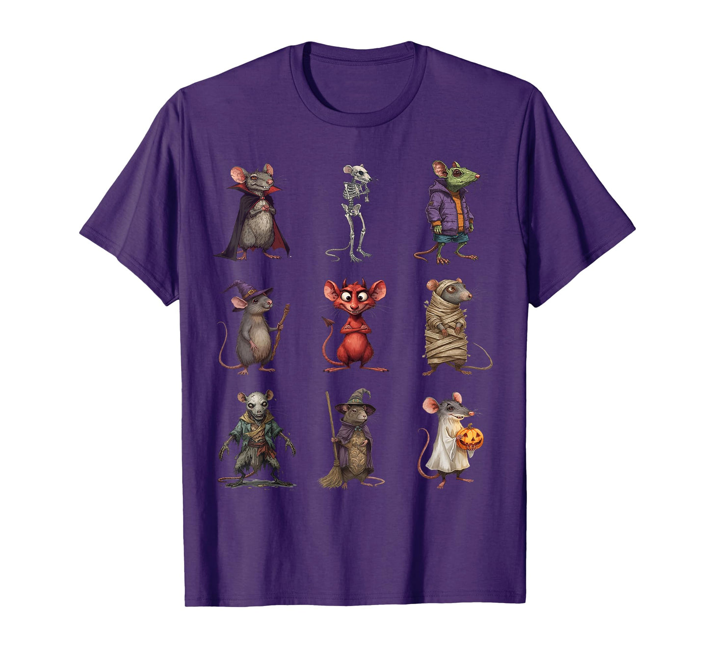 Rat Spooky Witch Boo Zombie Rat Halloween Boys and Girls T-Shirt