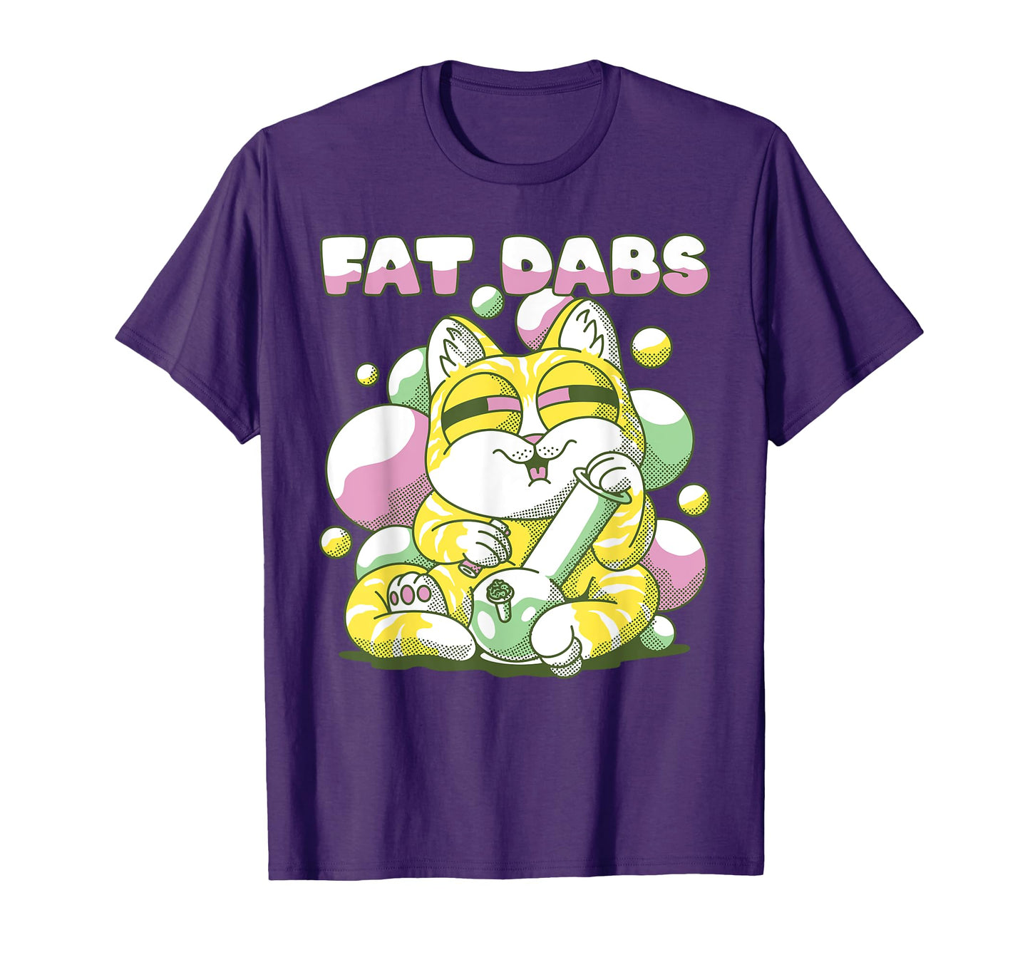 Fat Dabs Cannabis Cat Bong Fat Weight Fitness T-Shirt