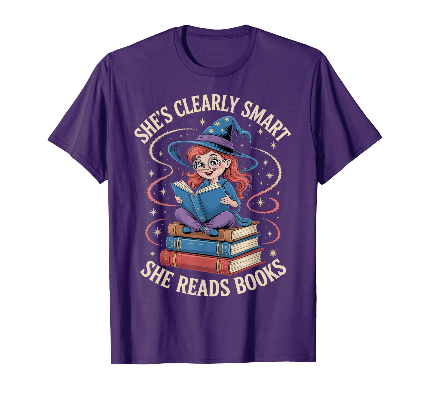 She's Clearly Smart Witches Bookish Book Reader Reading T-Shirt