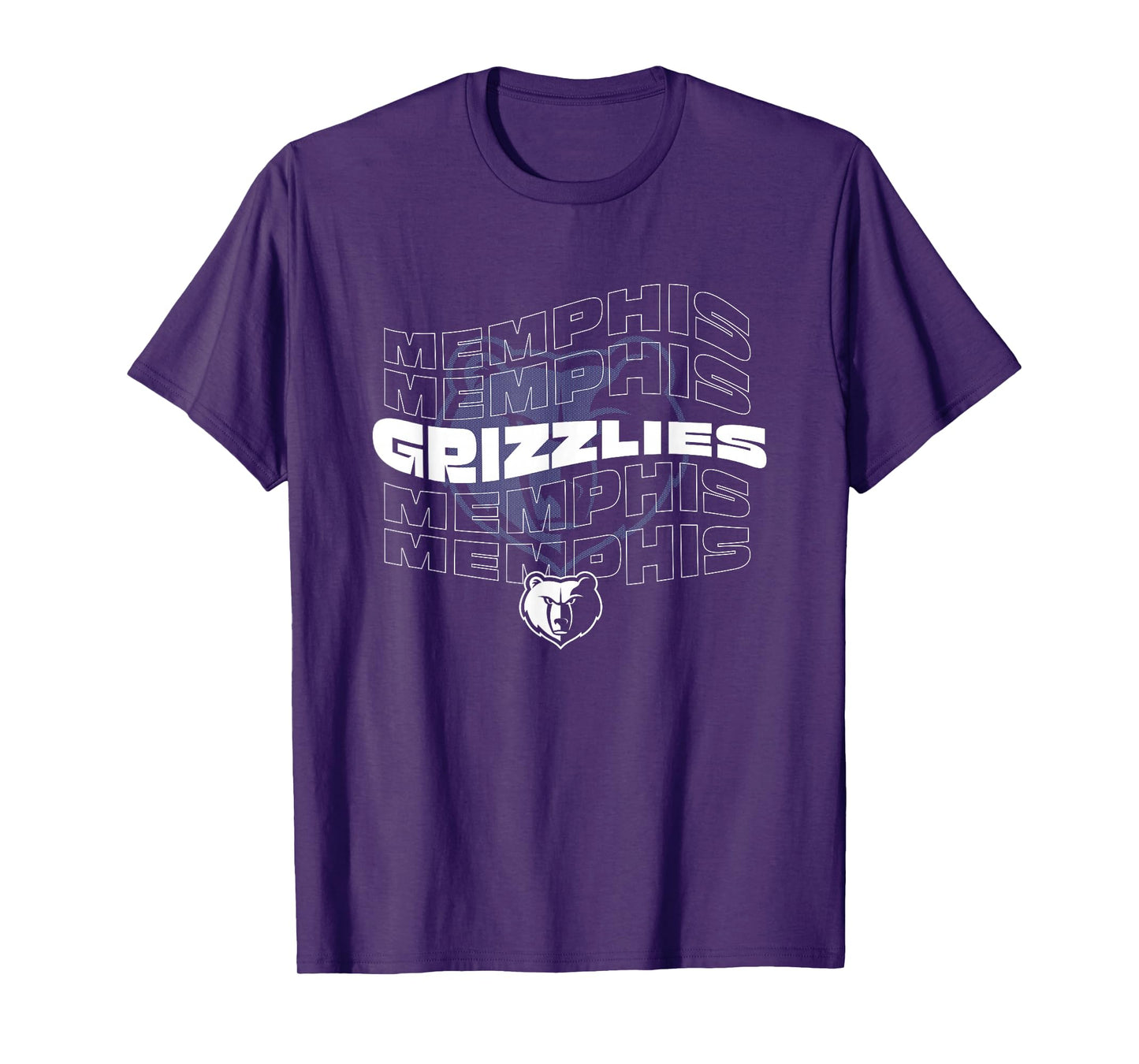 NBA Memphis Grizzlies Wave Outline Team Logo T-Shirt