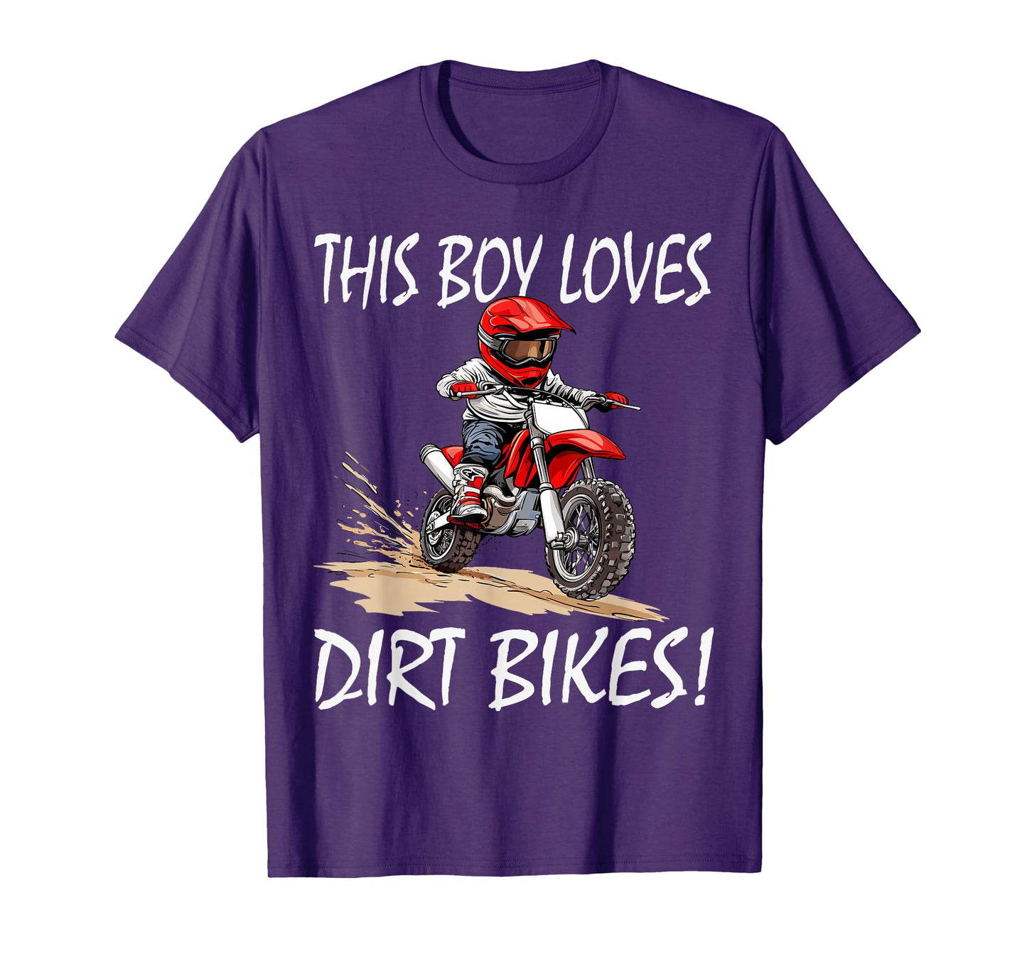 This boy loves dirt bikes, Kids Dirt Bike T-Shirt