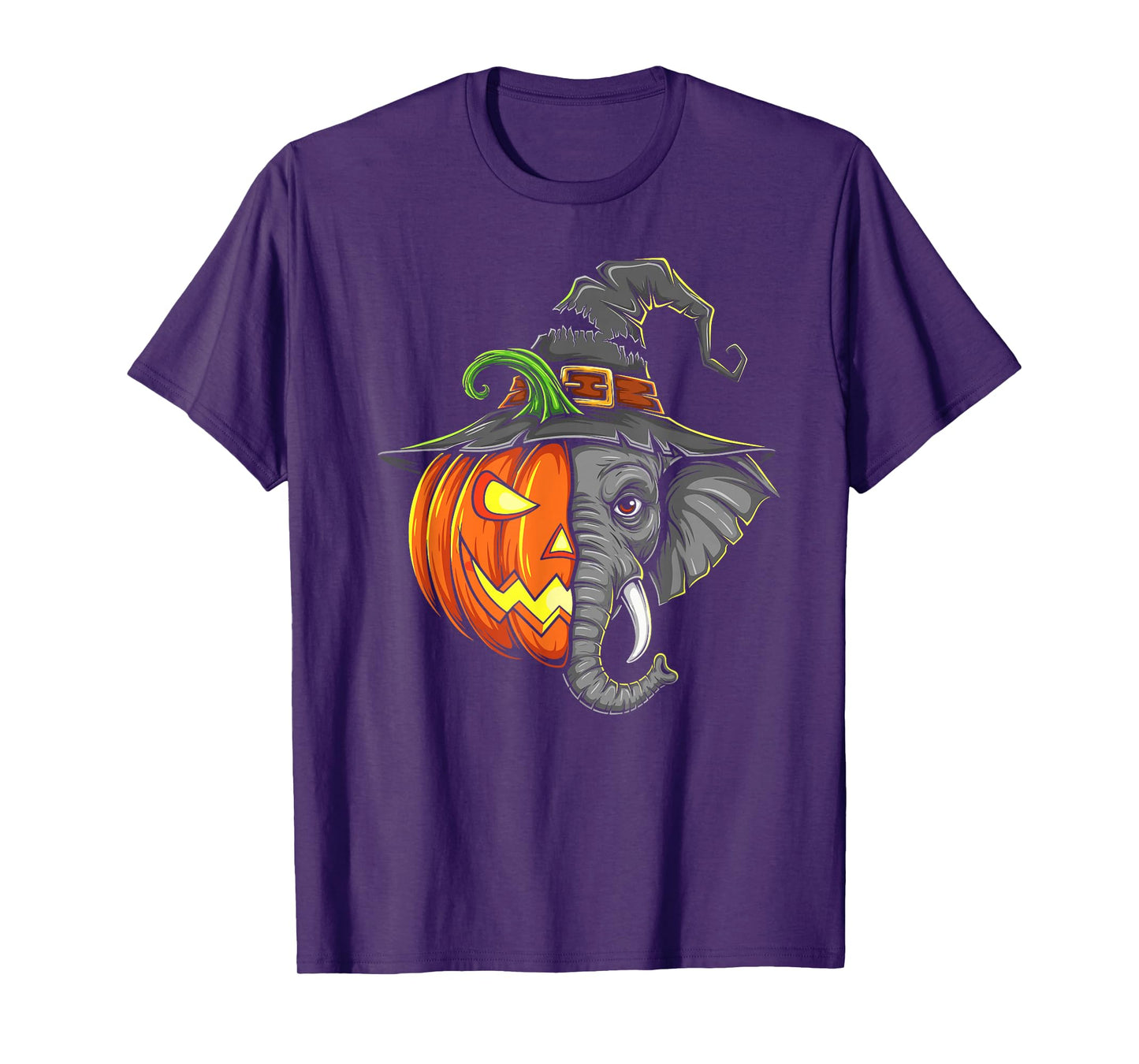 Elephant Pumpkin Jack O Lantern Halloween Kids Mens Womens T-Shirt