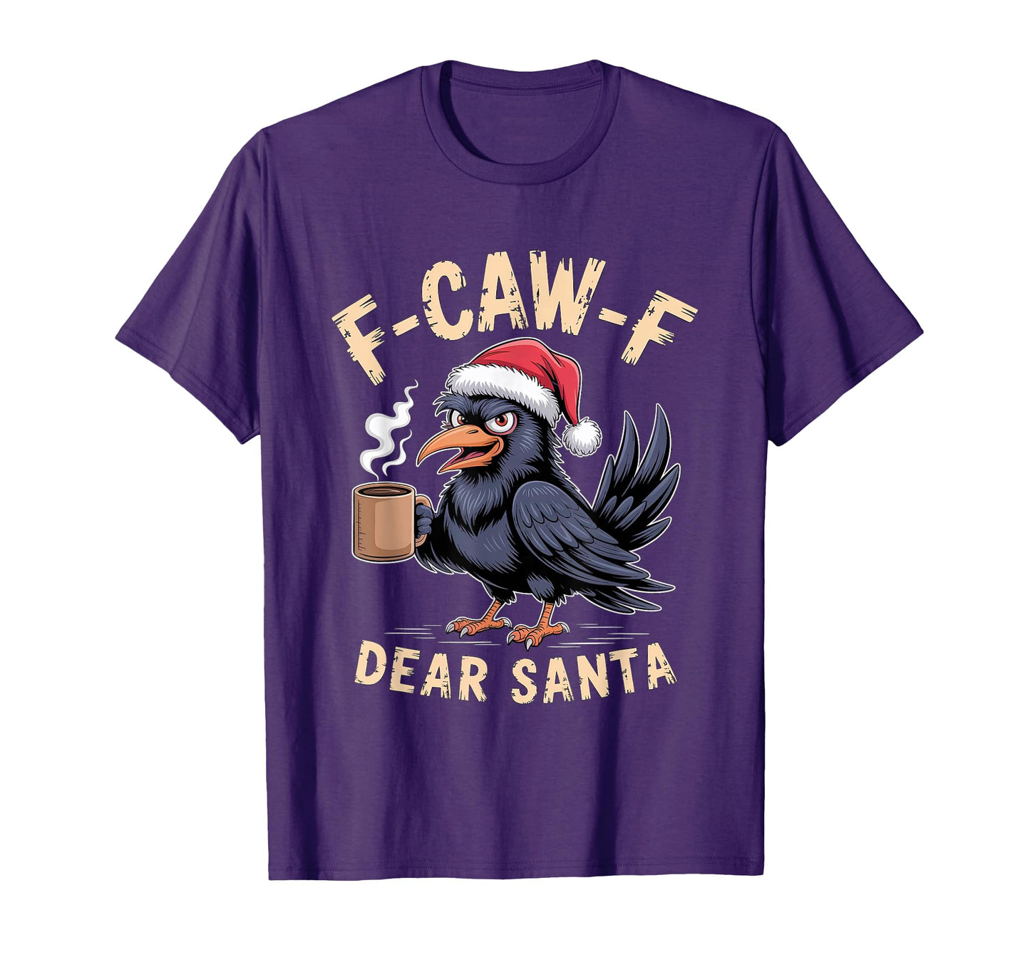 F-CAW-F Rooster Quote Meme Christmas Edition Raven T-Shirt