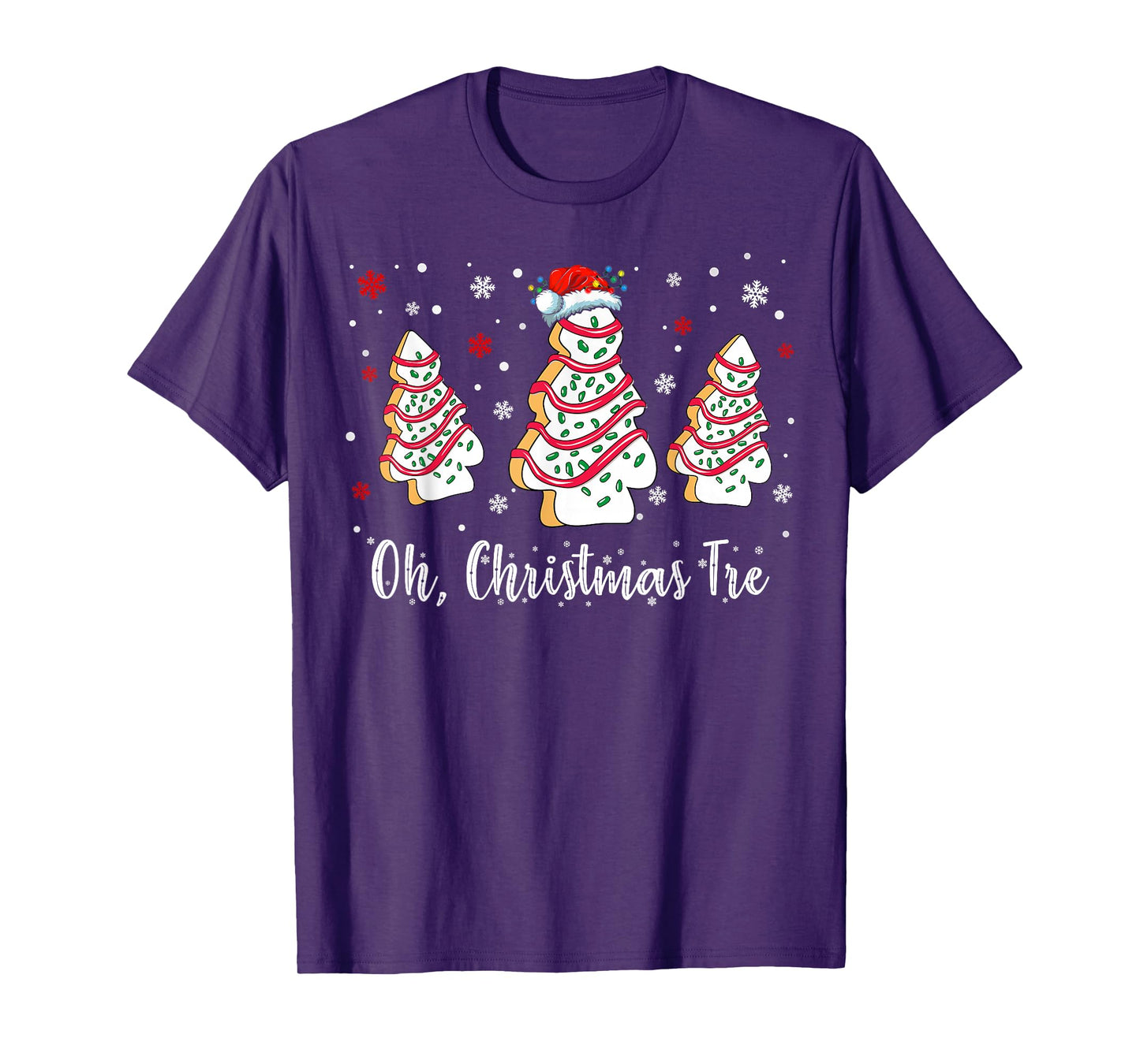 Oh Christmas Tree Shirt Snack Cake Xmas Gifts for Women Men T-Shirt