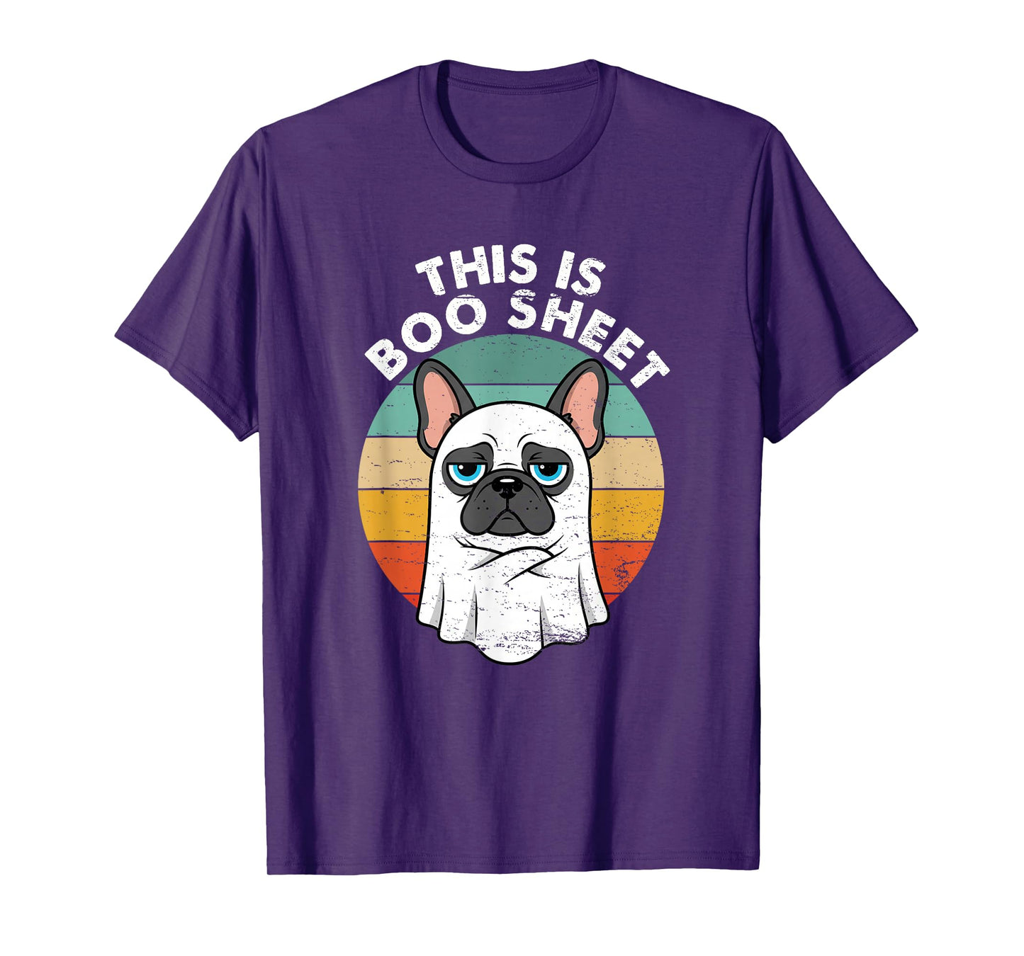 This is Boo Sheet French Bulldog Retro Halloween Funny Dog T-Shirt