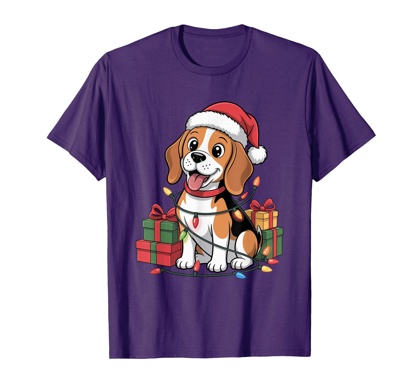 Cute Beagle Christmas Xmas Design Funny Dog Lover Holiday T-Shirt