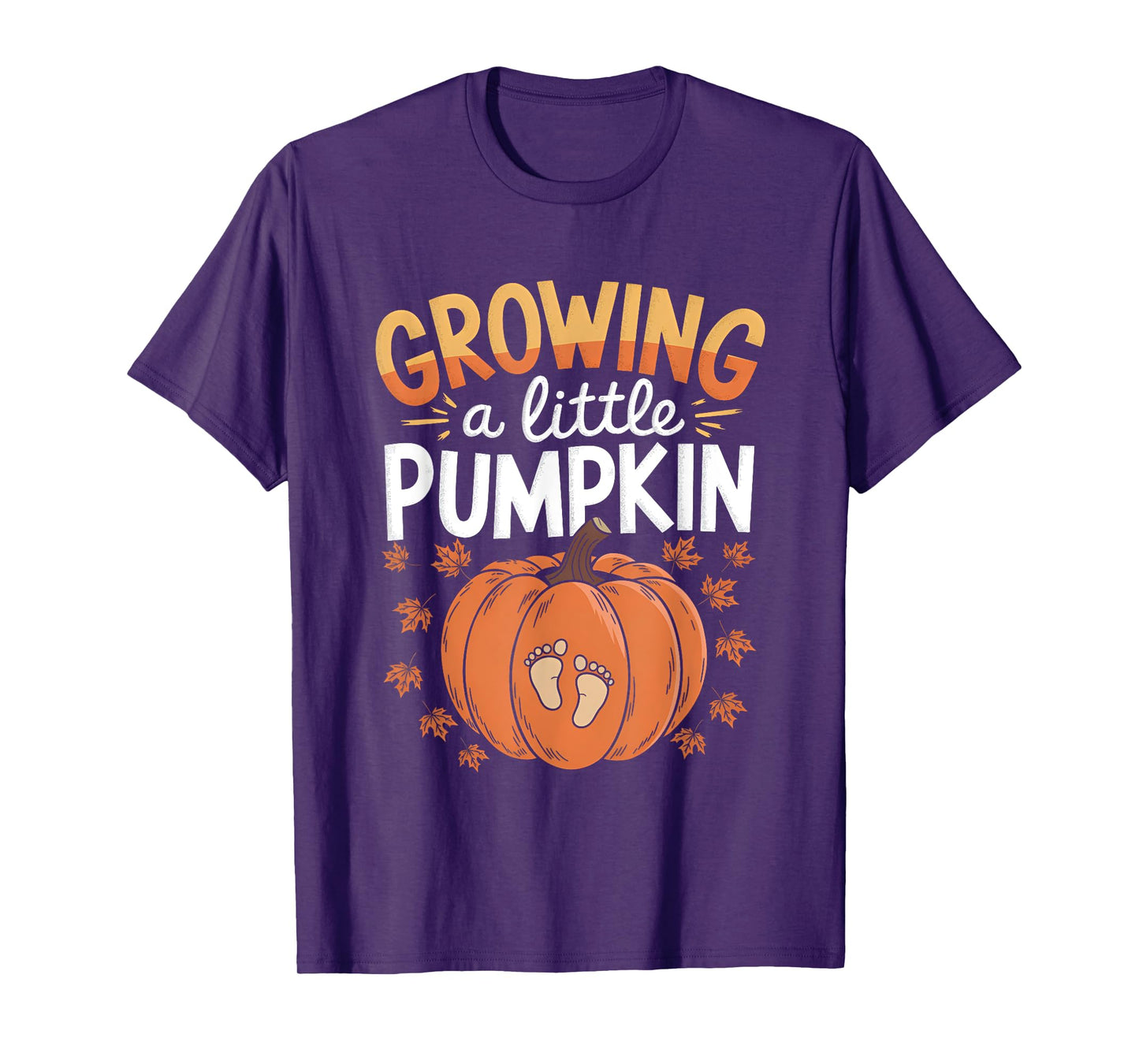 Retro Growing A-Little Pumpkin Shirt Thanksgiving Pregnancy T-Shirt