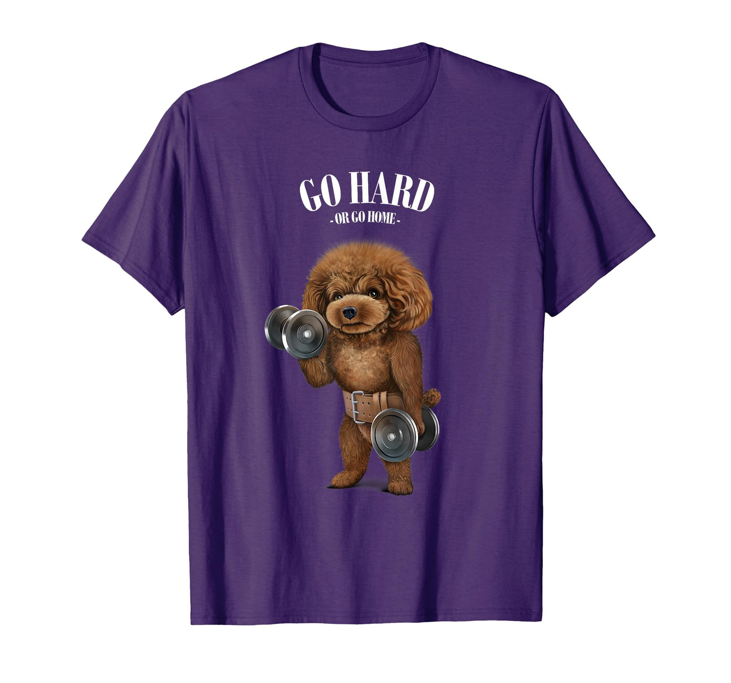 Fox Republic Design Women's Black Poodle Dog Muscle Training T-Shirt