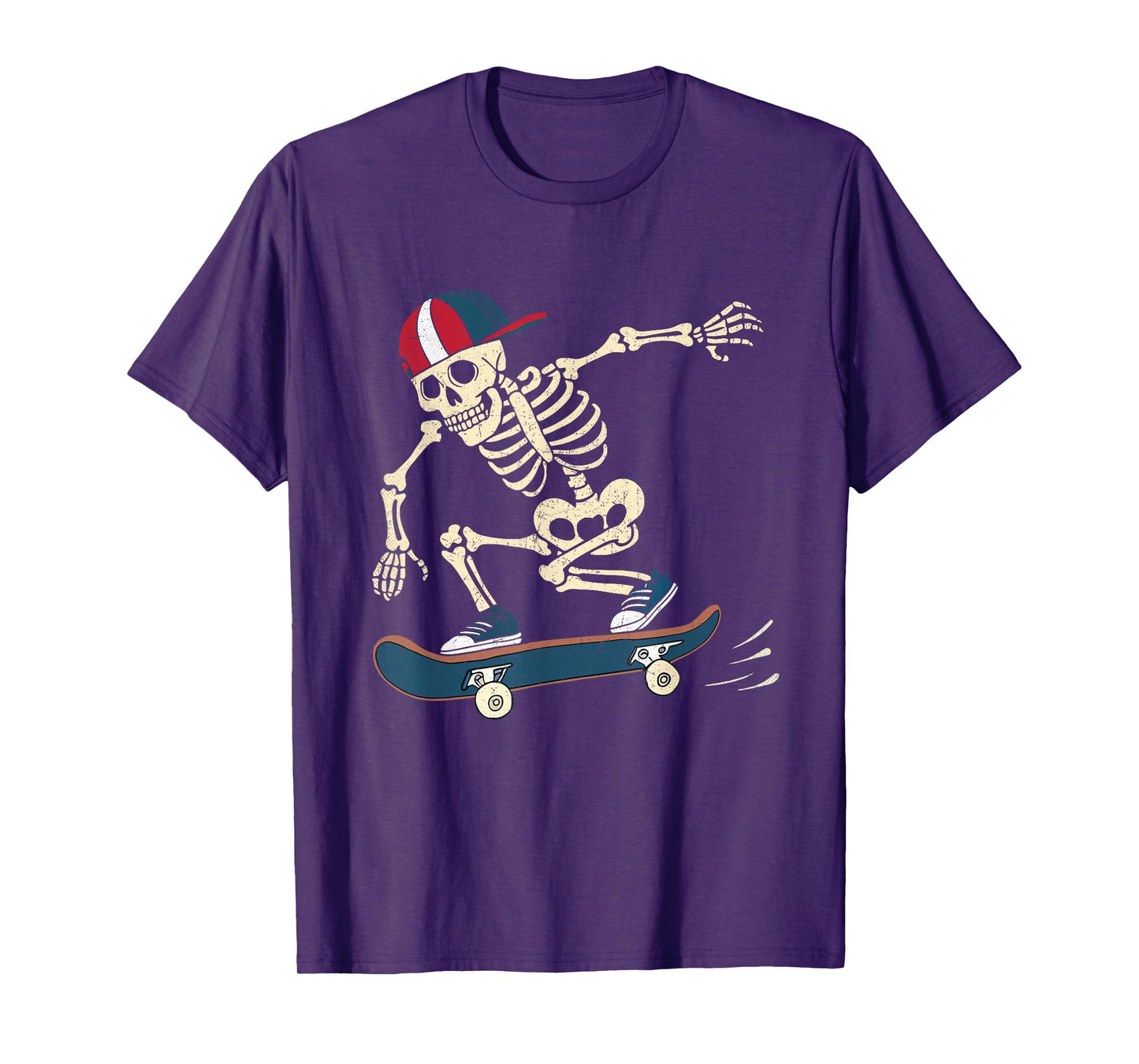 Skateboard Skeleton Halloween Skateboarding Skater Mens Boys T-Shirt